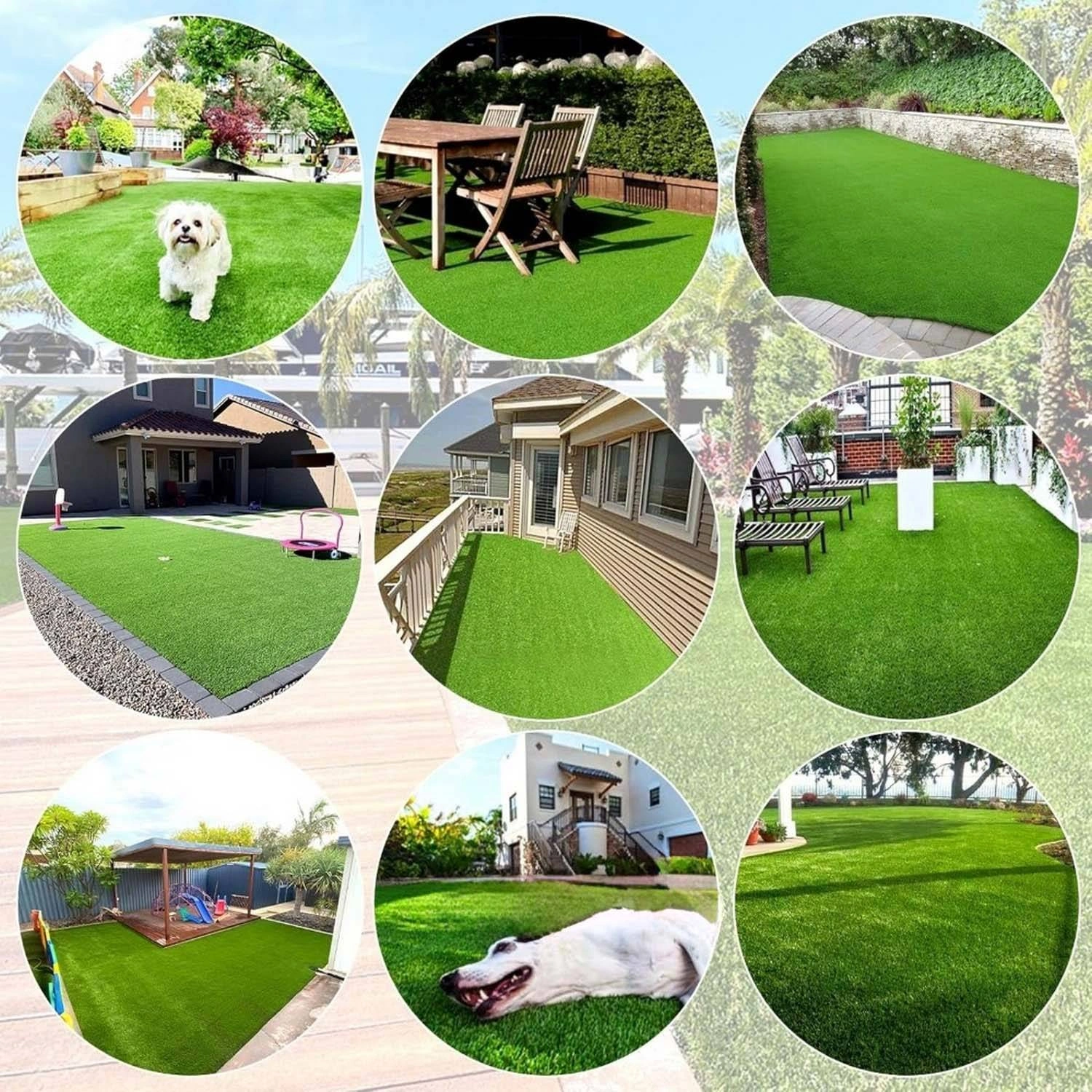 2x16.2 FT Artificial Grass Turf, 0.8" Pile Height Indoor Outdoor Fake Grass with Drain Holes, 4-Color Autumn Blend view 2