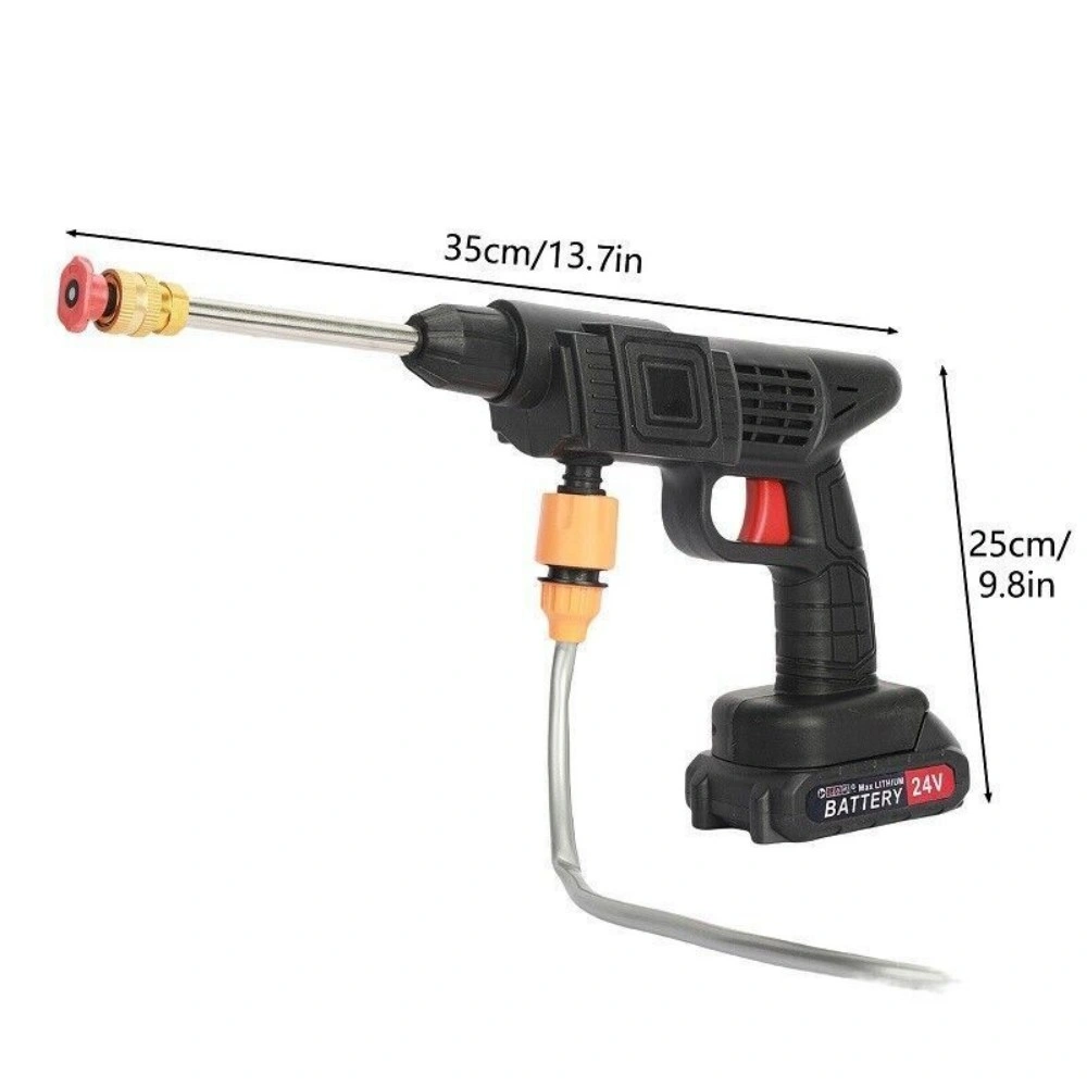 Portable Cordless Car High Pressure Washer, 2-Battery Jet Water Cleaner Gun, No Bucket Needed view 2