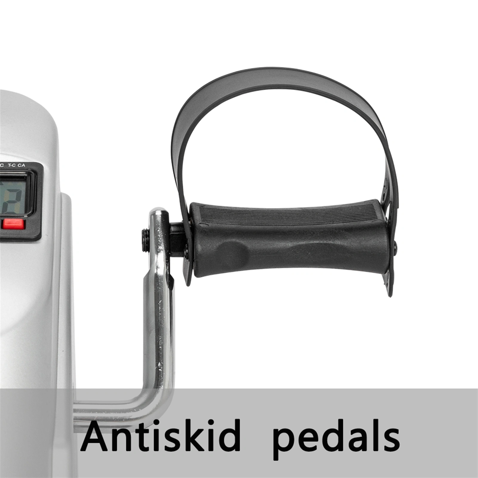 W002K Silver Mini Exercise Bike, Hands and Feet Trainer Pedal Exerciser for Home Use, Compact Fitness Machine view 3