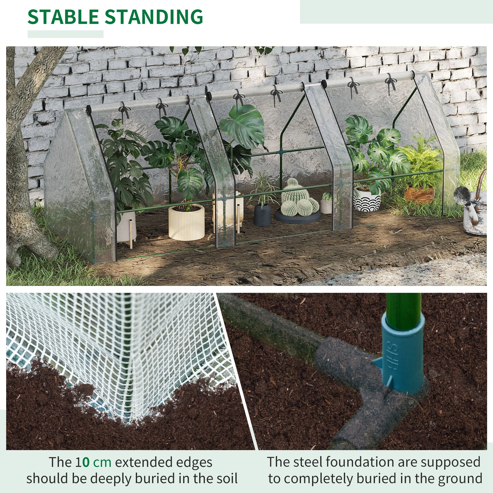 Mini Greenhouse - Portable Walk-in Plant Growing Tent with Ventilation for Indoor Outdoor Use