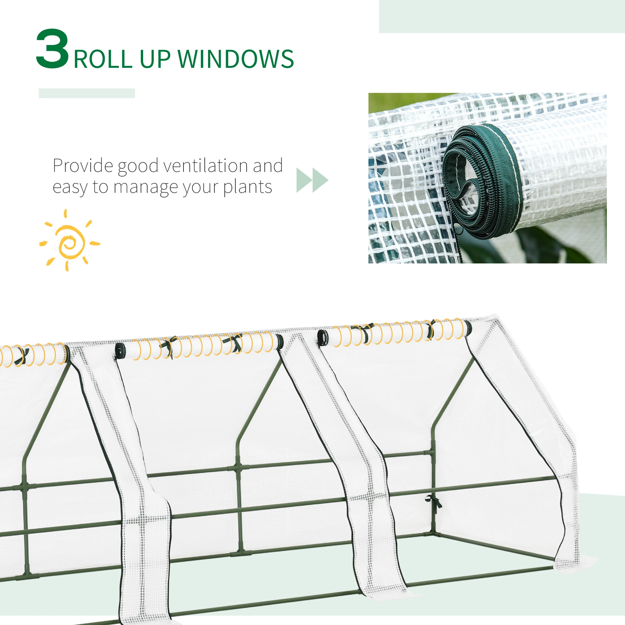 Mini Greenhouse - Portable Walk-in Plant Growing Tent with Ventilation for Indoor Outdoor Use view 2
