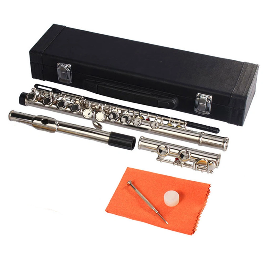 Nickel Plated C Closed Hole Concert Band Flute Silver view 7