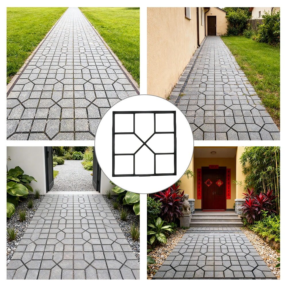 40cm Paving Mold Concrete Moulds Reusable Walkway Stepping Stone Maker for Driveway Garden Patio DIY