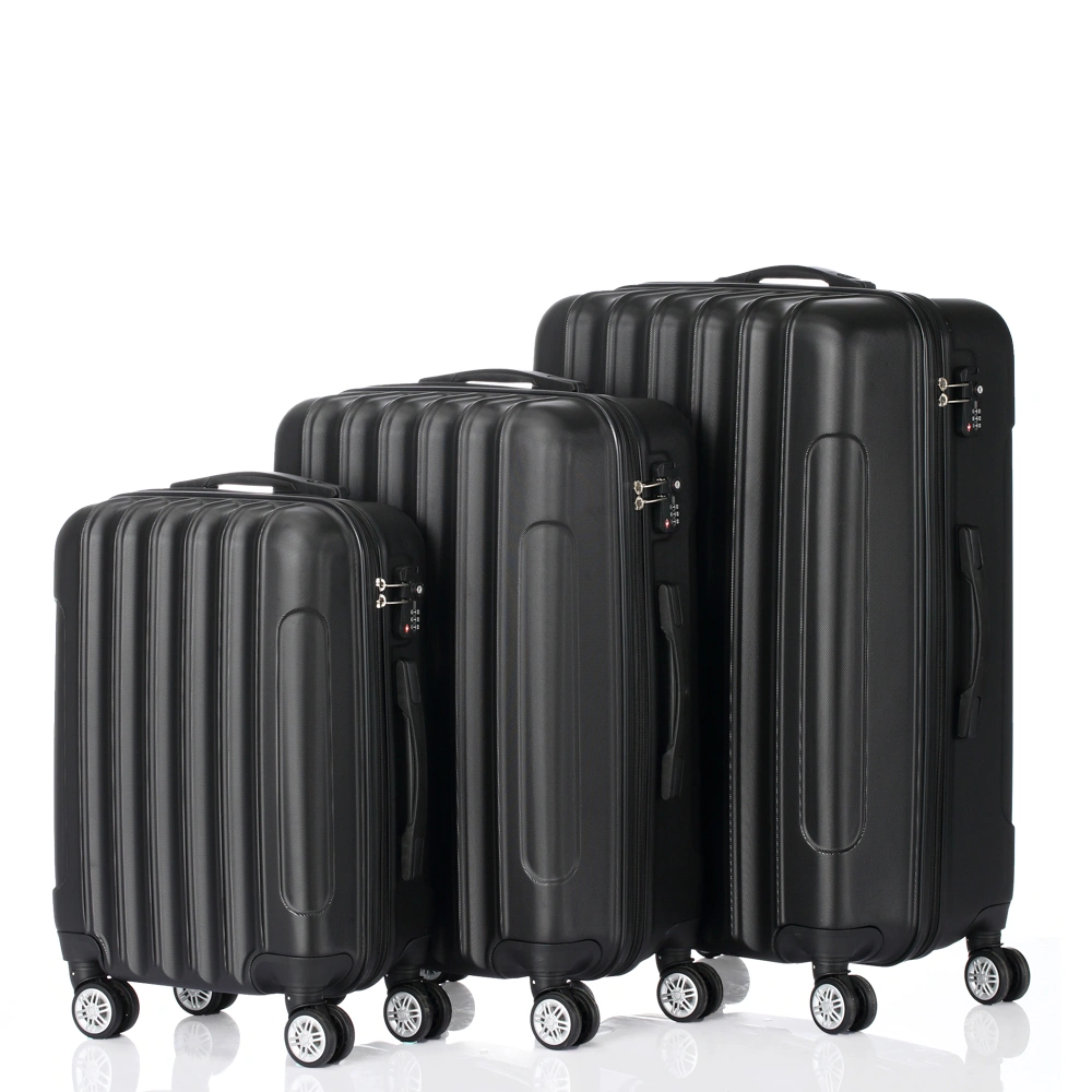 3 Piece ABS Spinner Luggage Set, Lightweight Carry-On Suitcases, 4-Wheel Trolley Case view 11