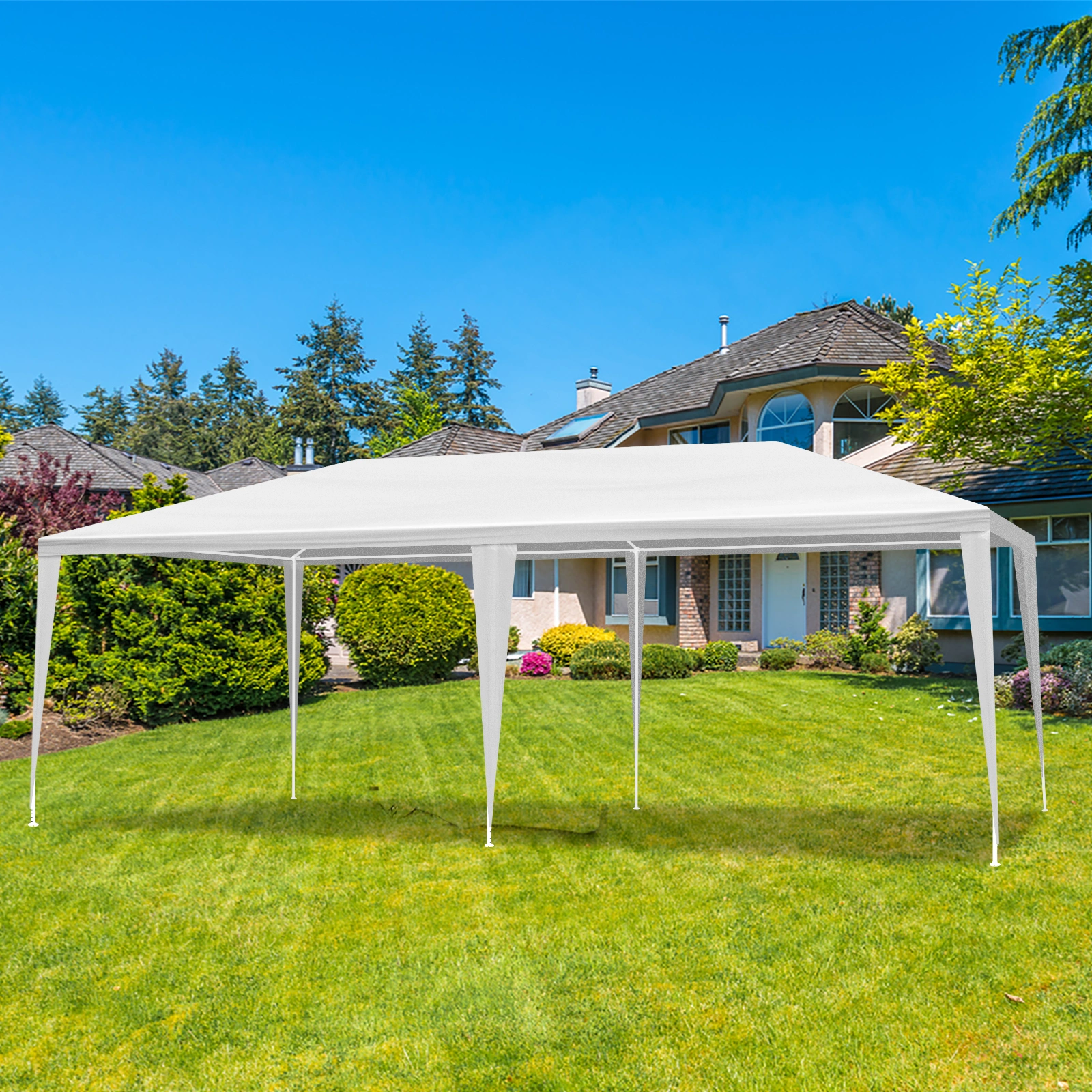 3*6m Non-Cloth PE Cloth Plastic Sprayed Iron Pipe Outdoor Party Tent White view 11
