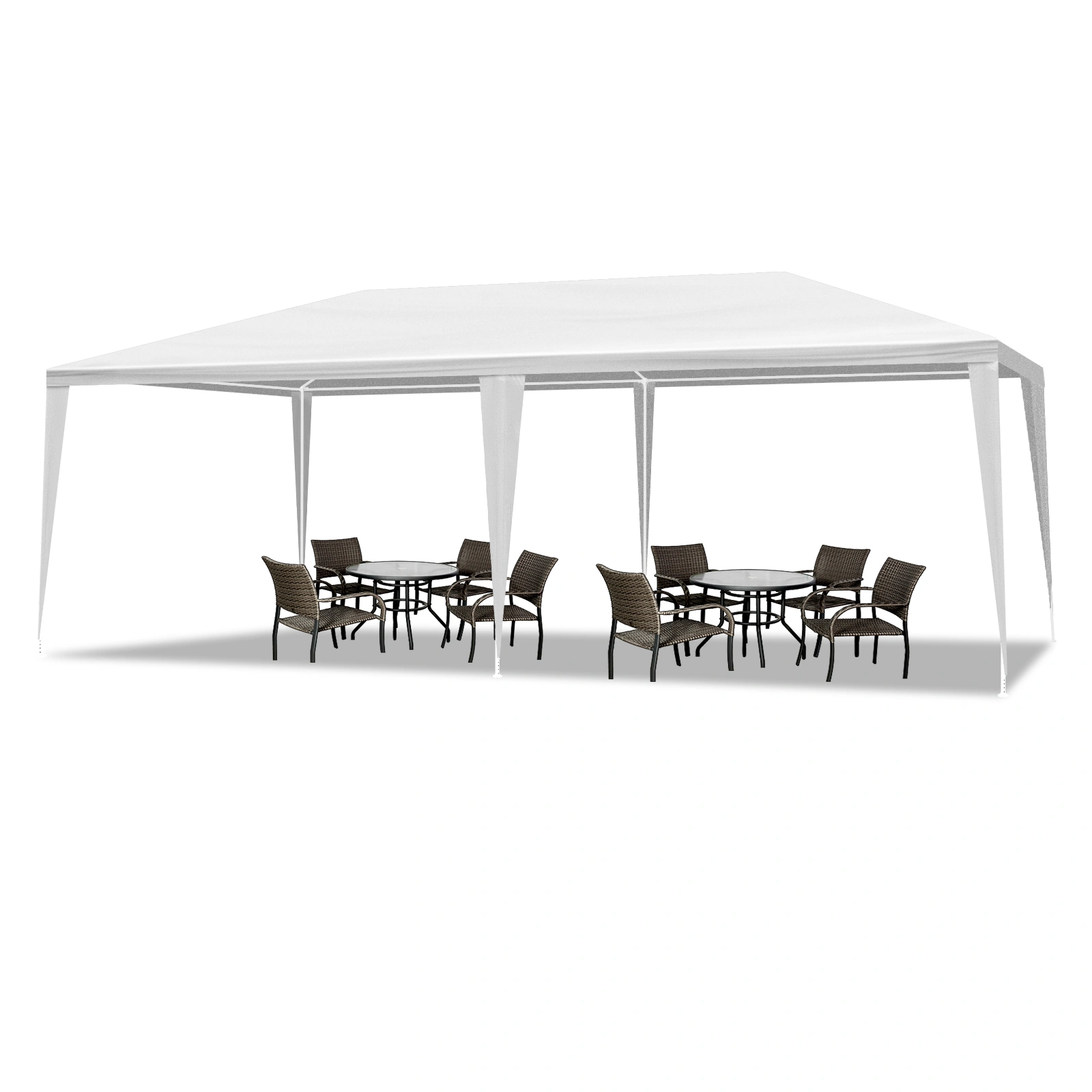 3*6m Non-Cloth PE Cloth Plastic Sprayed Iron Pipe Outdoor Party Tent White view 15