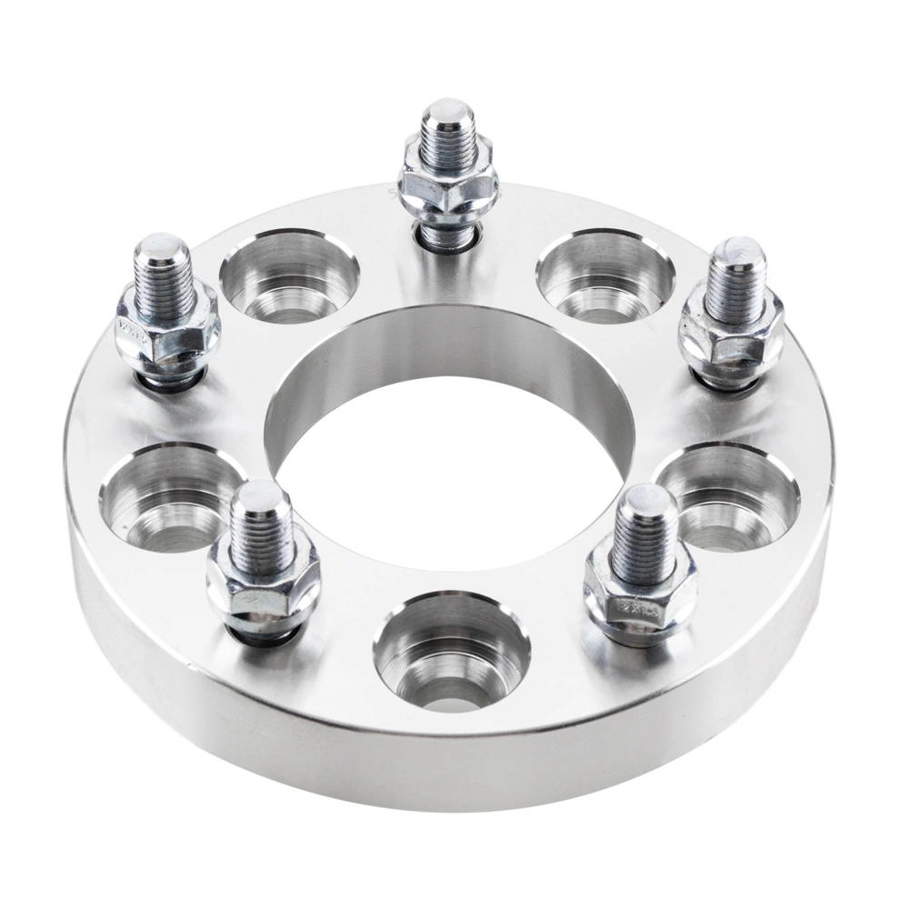2 Wheel Spacers Adapters 5x4.5 to 5x4.75 1 Inch Thick 5x114.3 to 5x120 12x1.5 view 2
