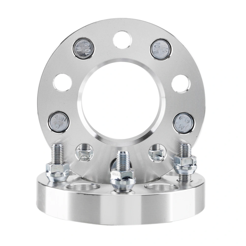 2 Wheel Spacers Adapters 5x4.5 to 5x4.75 1 Inch Thick 5x114.3 to 5x120 12x1.5 view 5