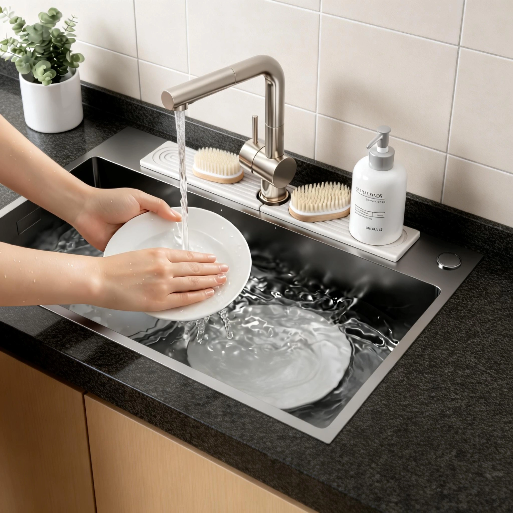 Faucet Mat for Kitchen Sink - Diatomite Stone Drying Mat & Sink Protector, Prevent Moisture - Sink Splash Guard Water-Absorbing Stone Tray for Bathroom Counter view 5