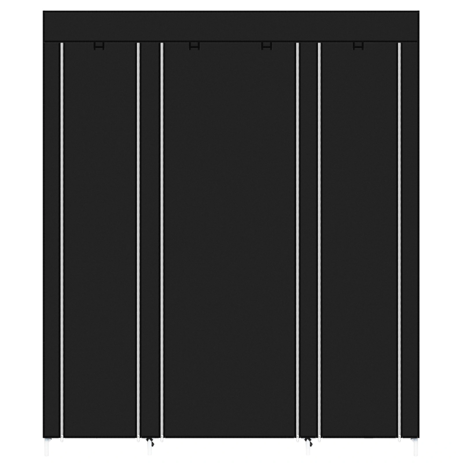 69" Portable Clothes Closet Wardrobe Storage Organizer with Non-Woven Fabric Quick and Easy to Assemble Extra Strong and Durable Black view 10