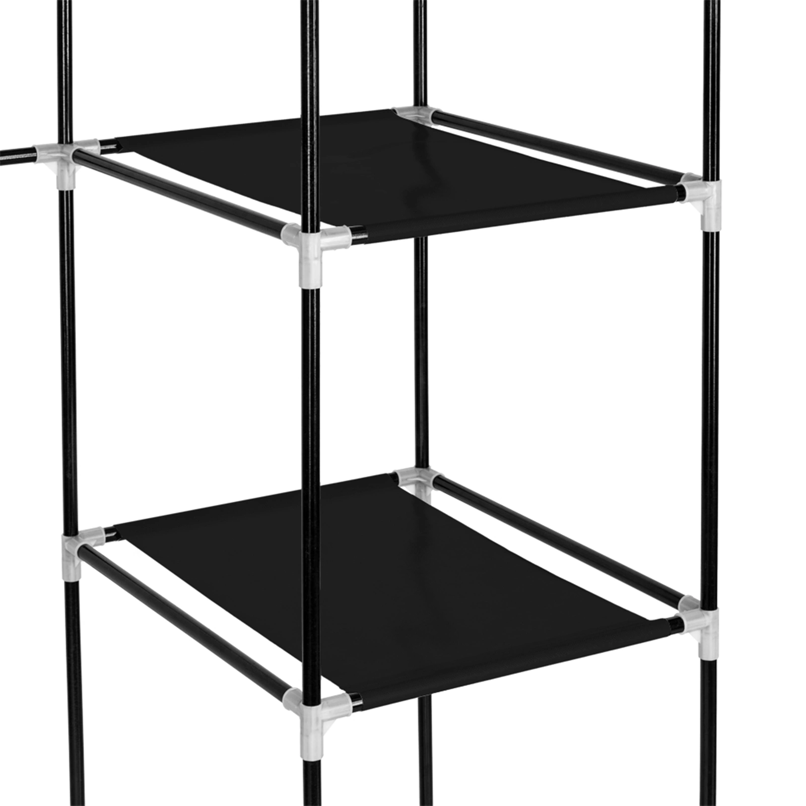 69" Portable Clothes Closet Wardrobe Storage Organizer with Non-Woven Fabric Quick and Easy to Assemble Extra Strong and Durable Black view 14