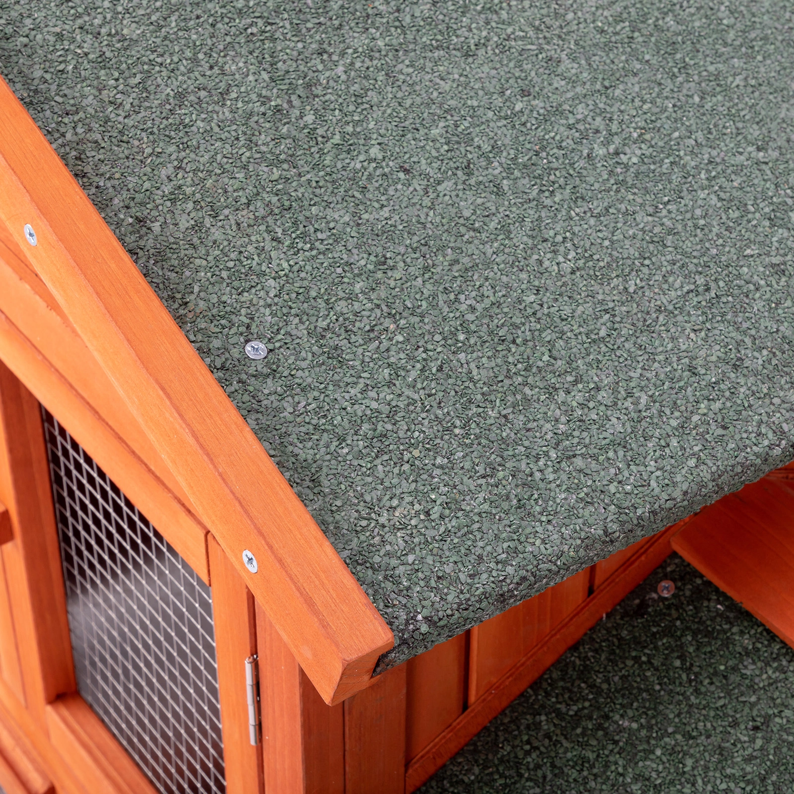 61" Wooden Chicken Coop Hen House with Ramp, Rabbit Hutch Poultry Cage for Indoor Outdoor Use view 8
