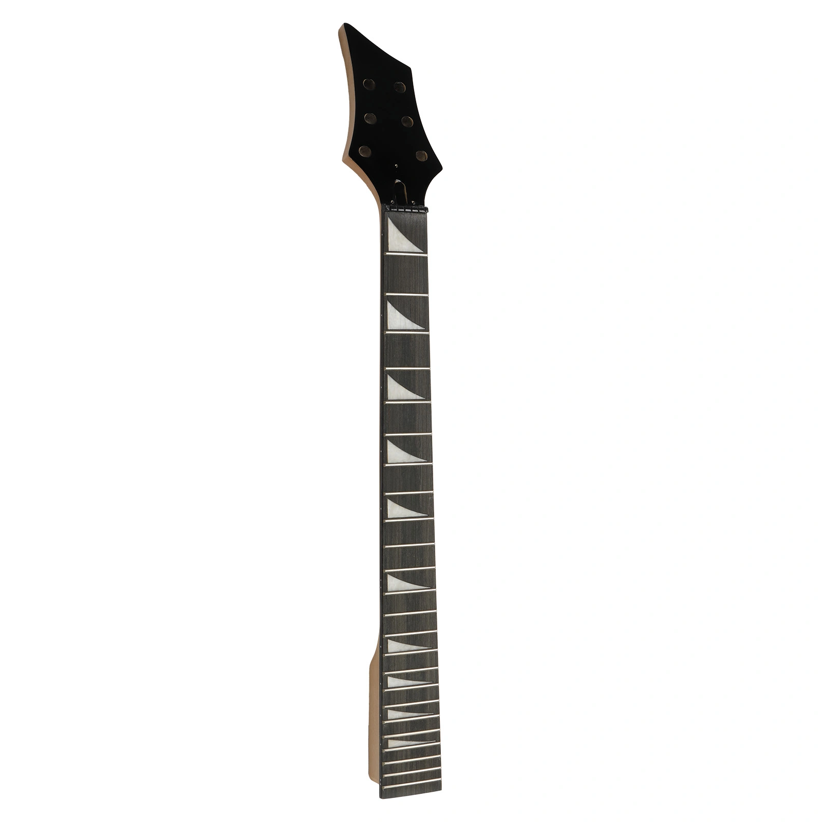 DIY 6 String Flame Shaped Style HSH Electric Guitar Kits with Mahogany Body, Maple Neck and Accessories White view 5