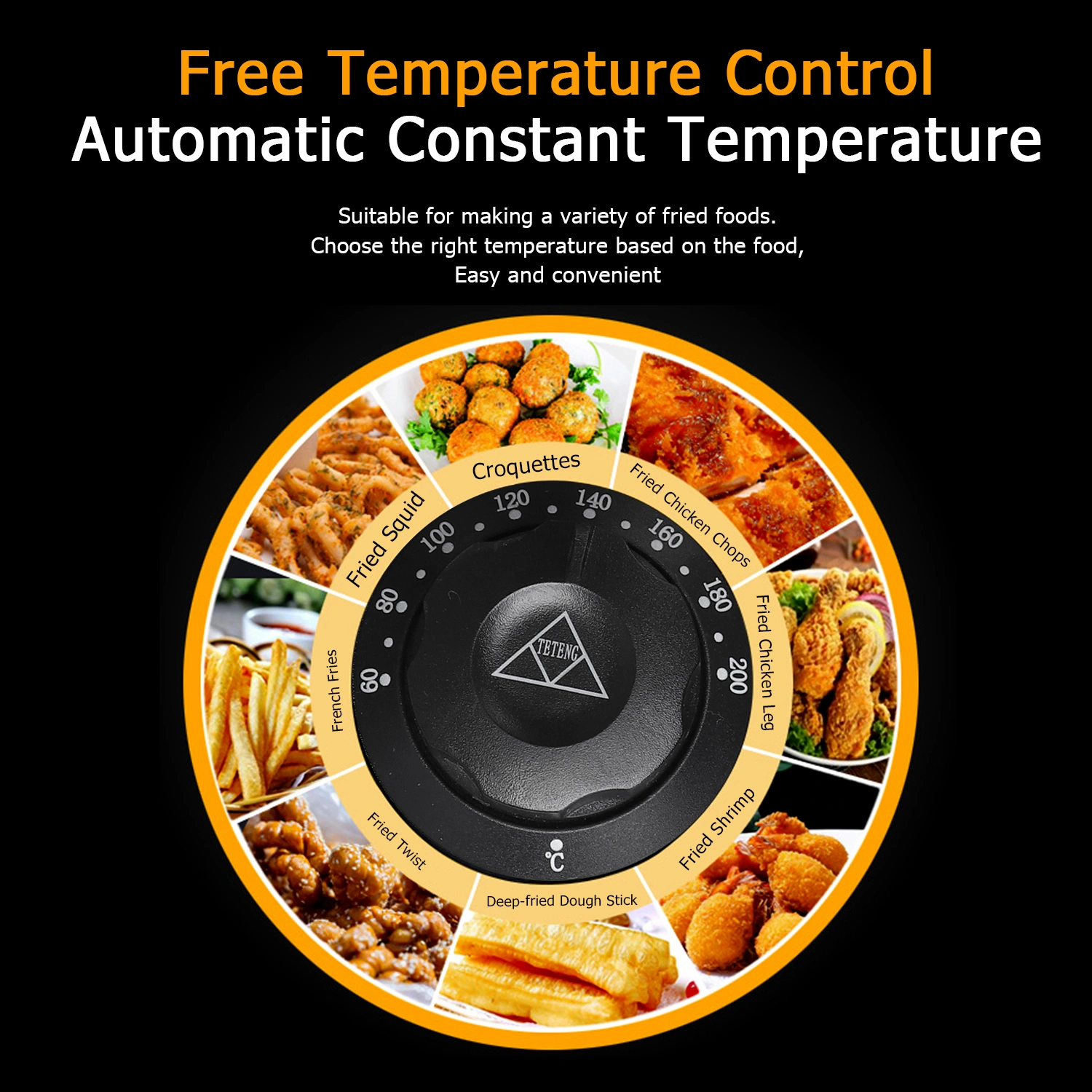 EH82 2500W Electric Deep Fryer 12.7QT/12L Stainless Steel Double Cylinder UK Plug 220-240V view 4