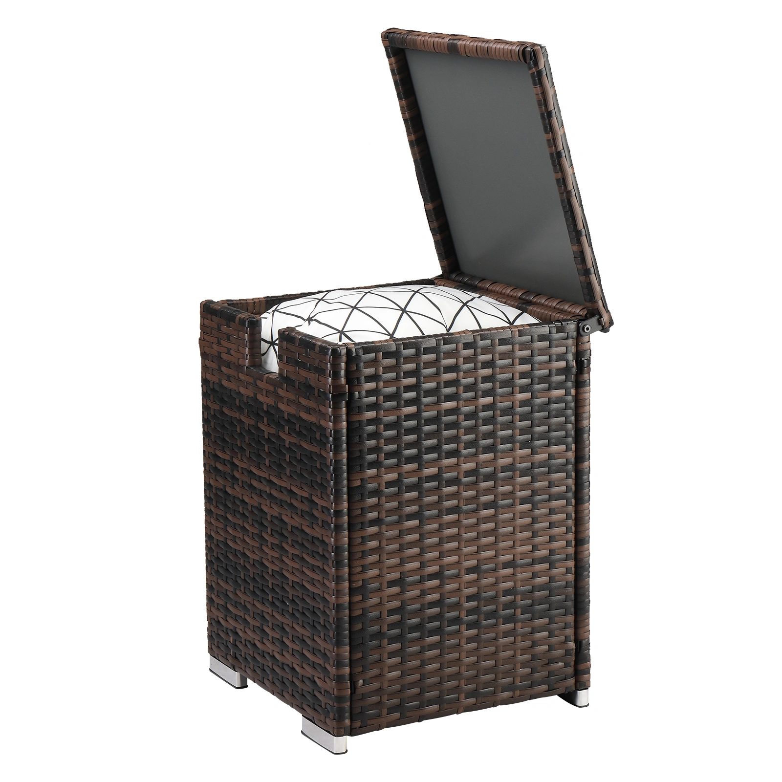 40*40*57cm Iron Frame Gas Bottle Storage Rattan Side Table Brown Gradient view 15