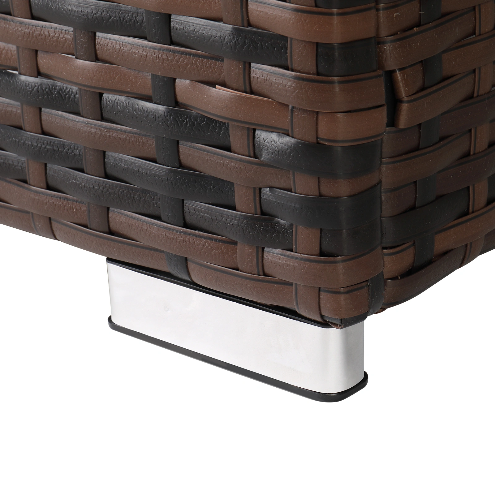 40*40*57cm Iron Frame Gas Bottle Storage Rattan Side Table Brown Gradient view 24
