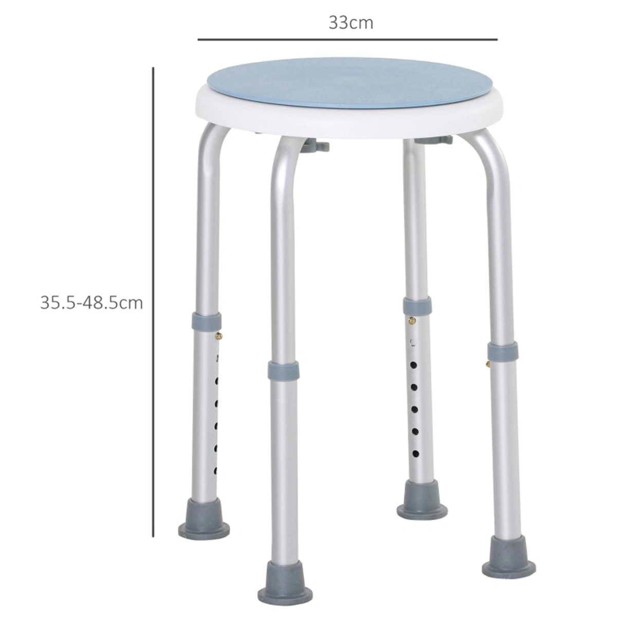 360° Swivel Seat Bath Shower Stool Folding Non-Slip Bathroom Chair for Elderly Disabled Senior view 3