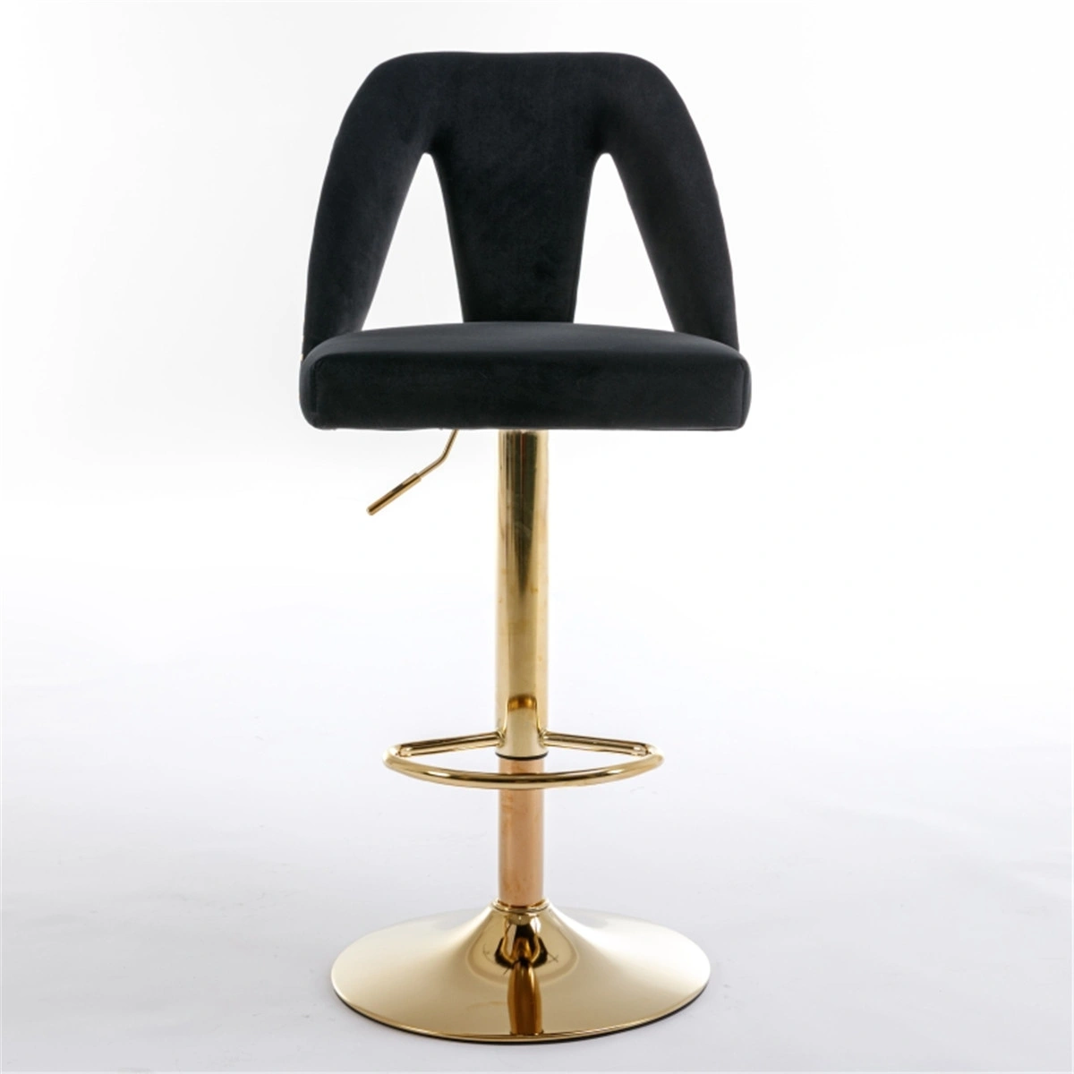 Set of 4 Bar Stools, Tall Dining Chair 30 Inch, Velvet Upholstered Office Chair, Modern Kitchen Island Seating view 3