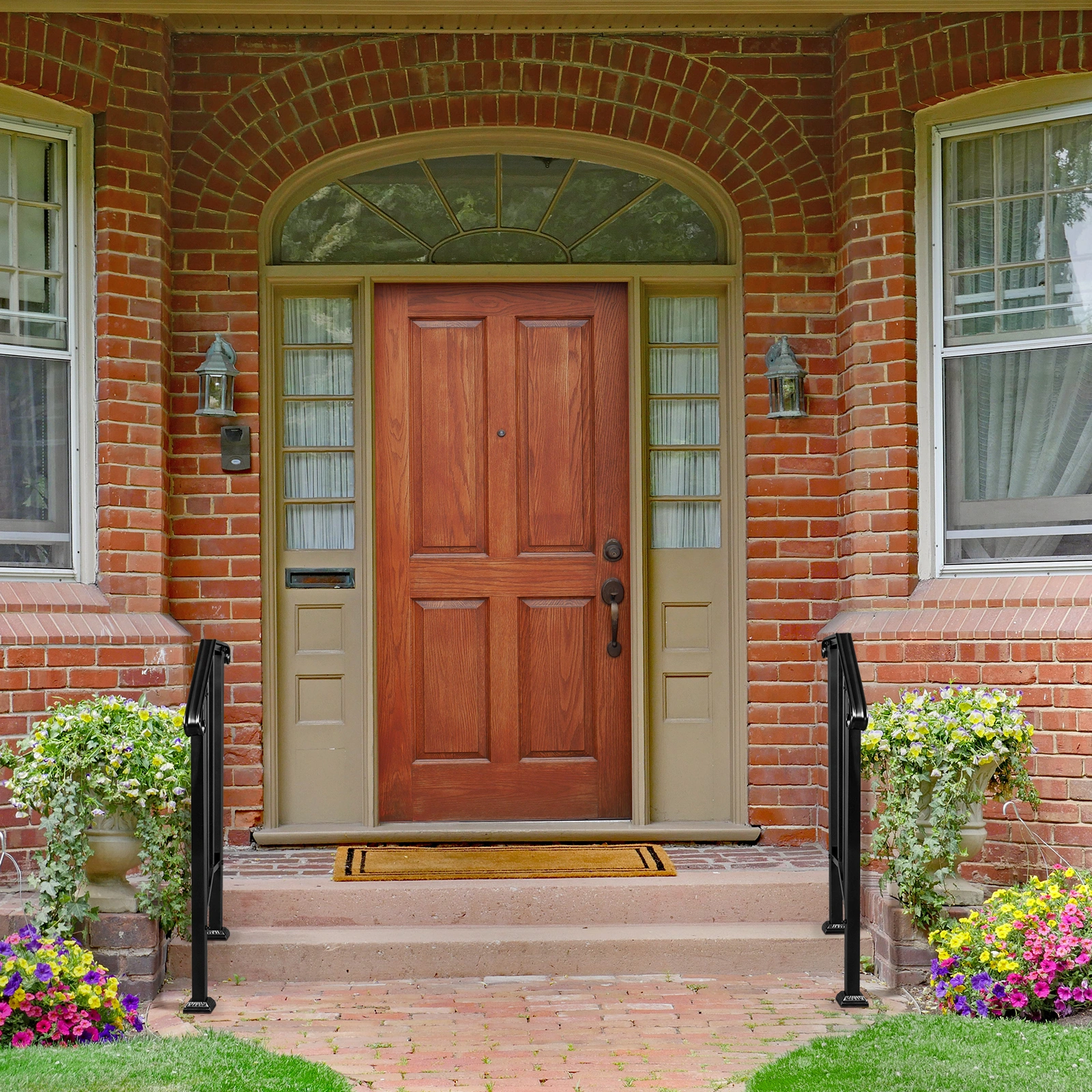Artisasset Matte Black Outdoor 1st Tier Iron Handrail view 10