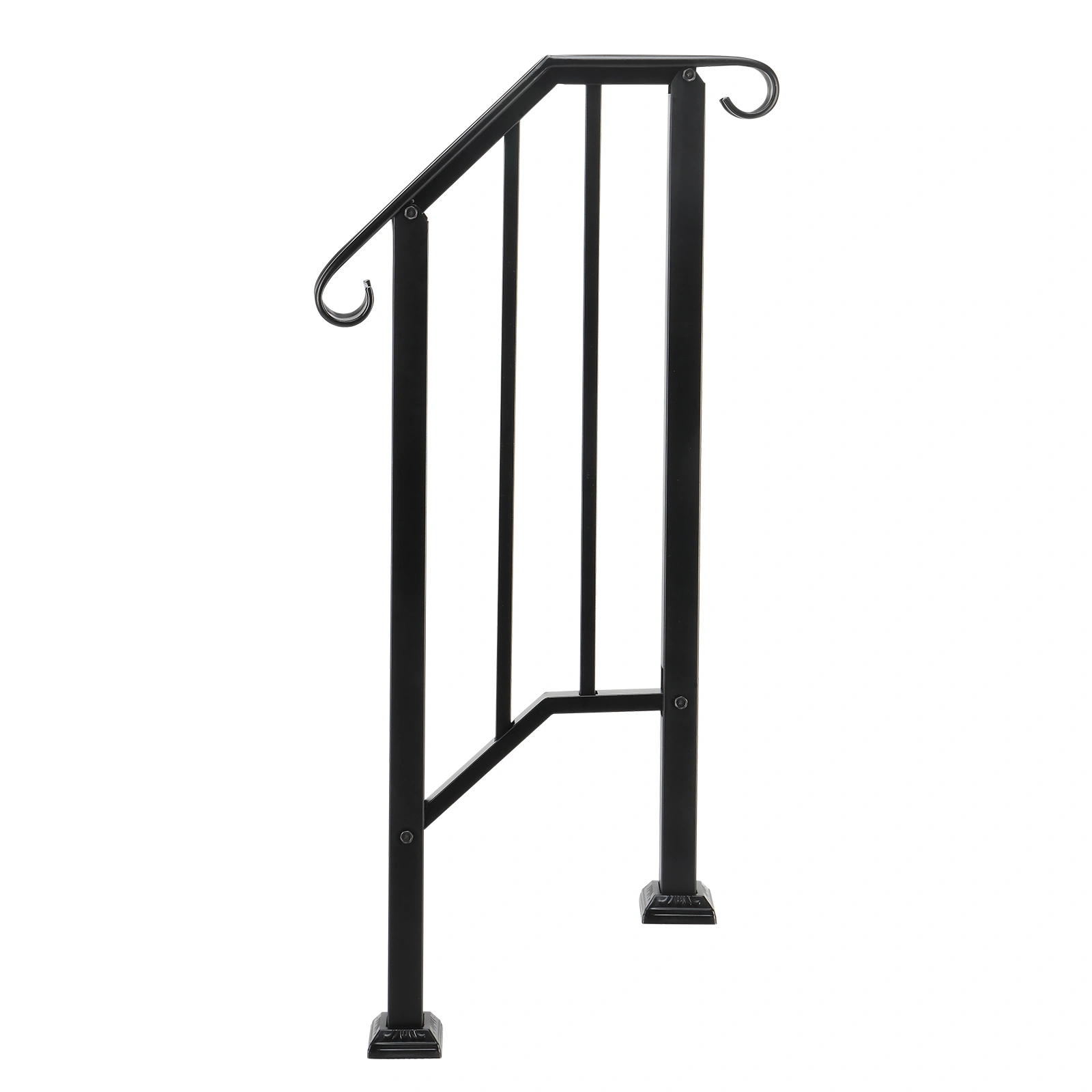 Artisasset Matte Black Outdoor 1st Tier Iron Handrail view 13
