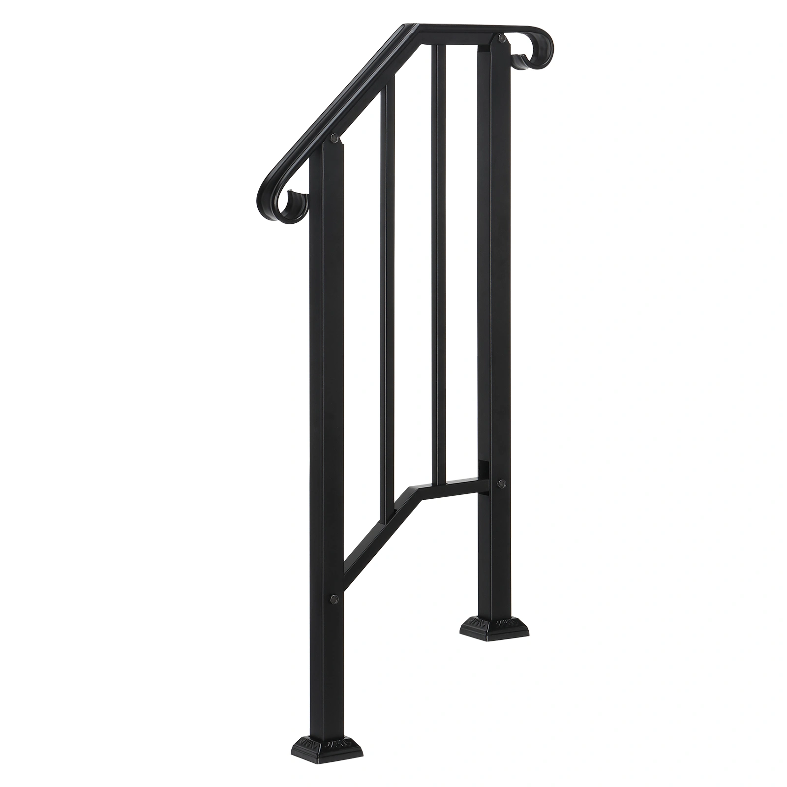 Artisasset Matte Black Outdoor 1st Tier Iron Handrail view 16