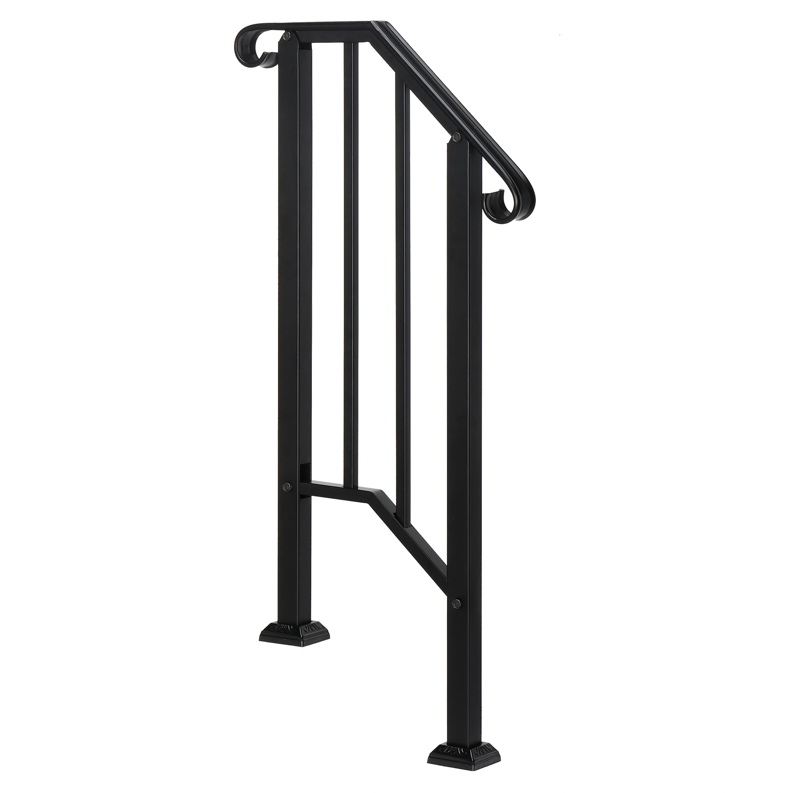Artisasset Matte Black Outdoor 1st Tier Iron Handrail view 3