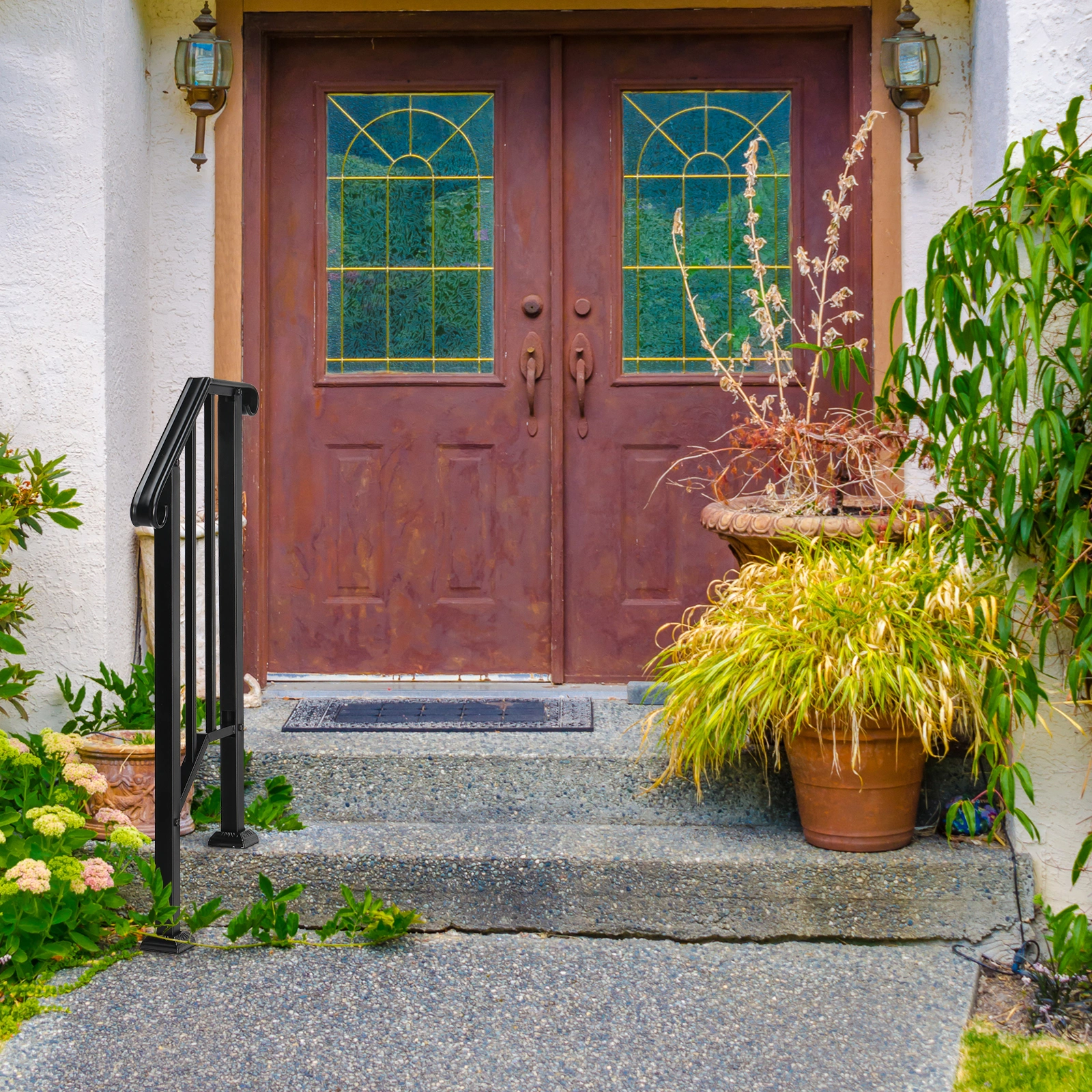 Artisasset Matte Black Outdoor 1st Tier Iron Handrail view 8