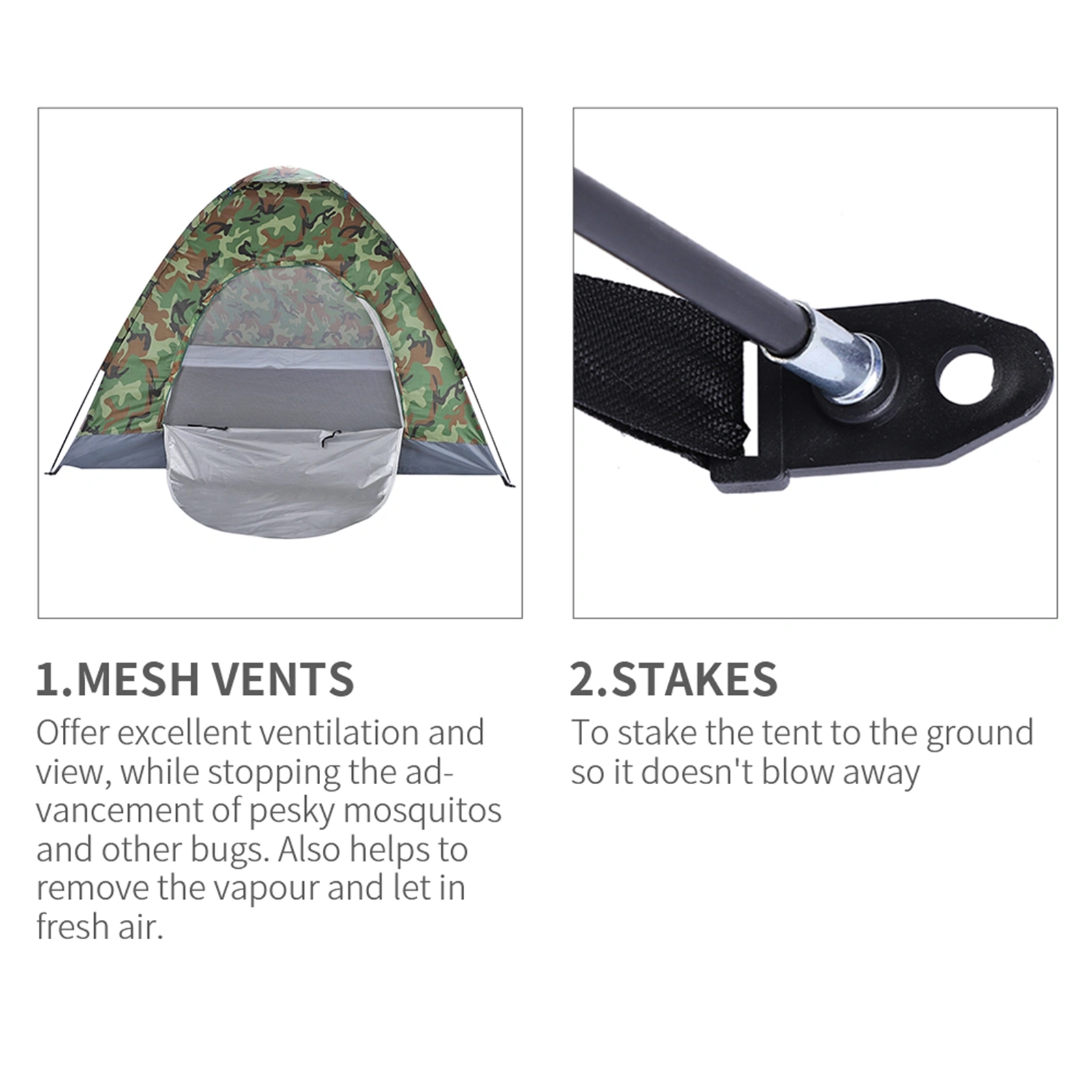 3-4 Person Camping Dome Tent Camouflage view 39