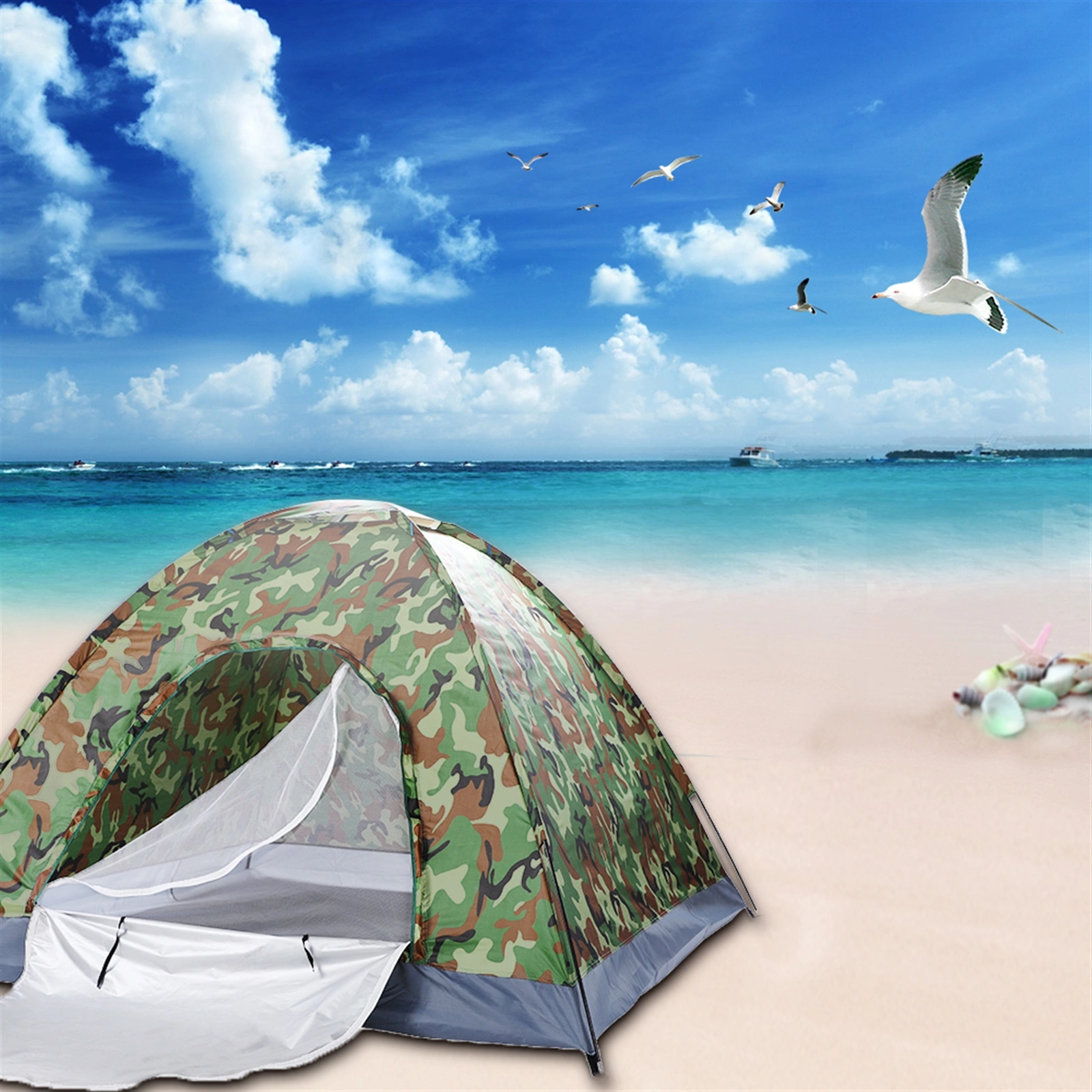 3-4 Person Camping Dome Tent Camouflage view 41