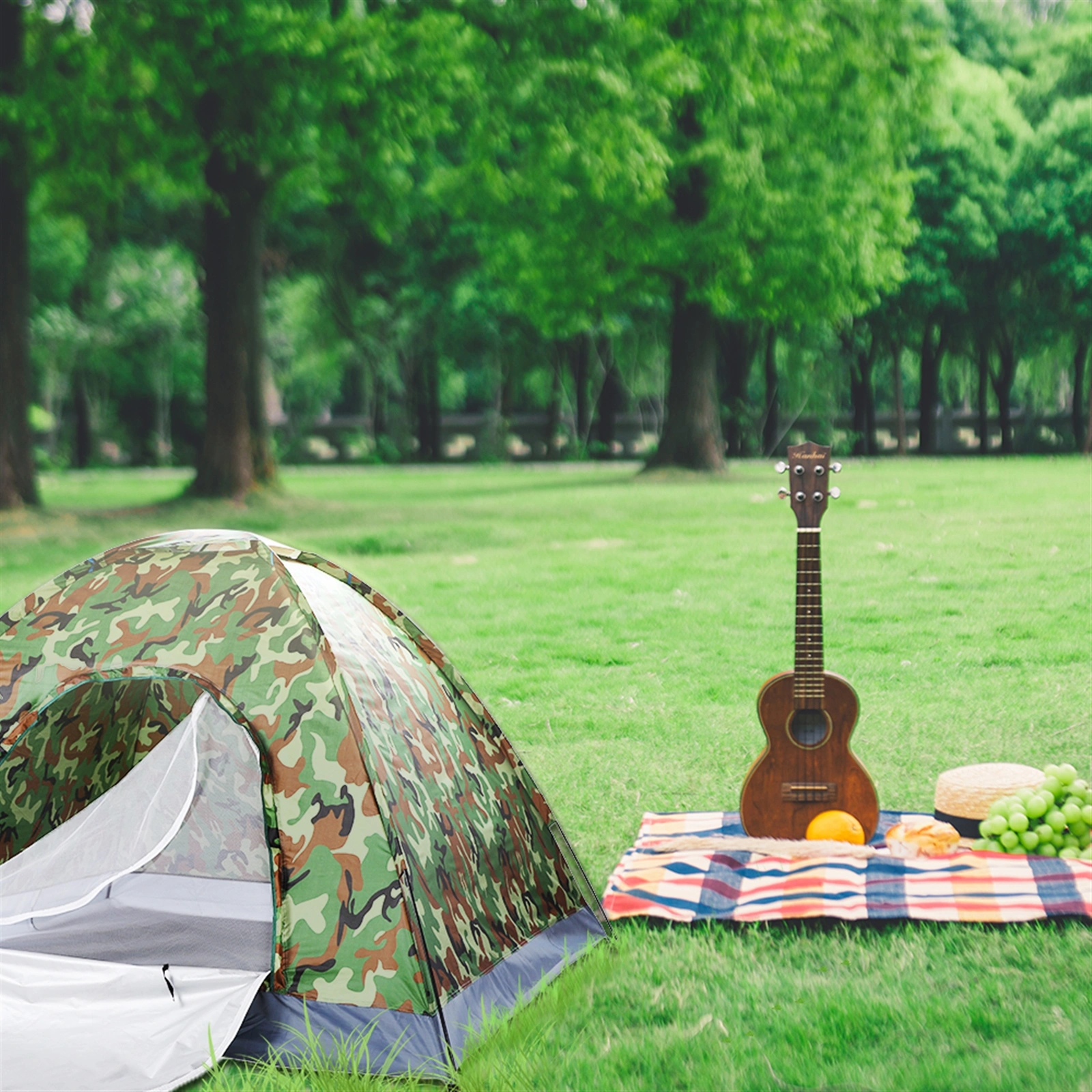 3-4 Person Camping Dome Tent Camouflage view 43