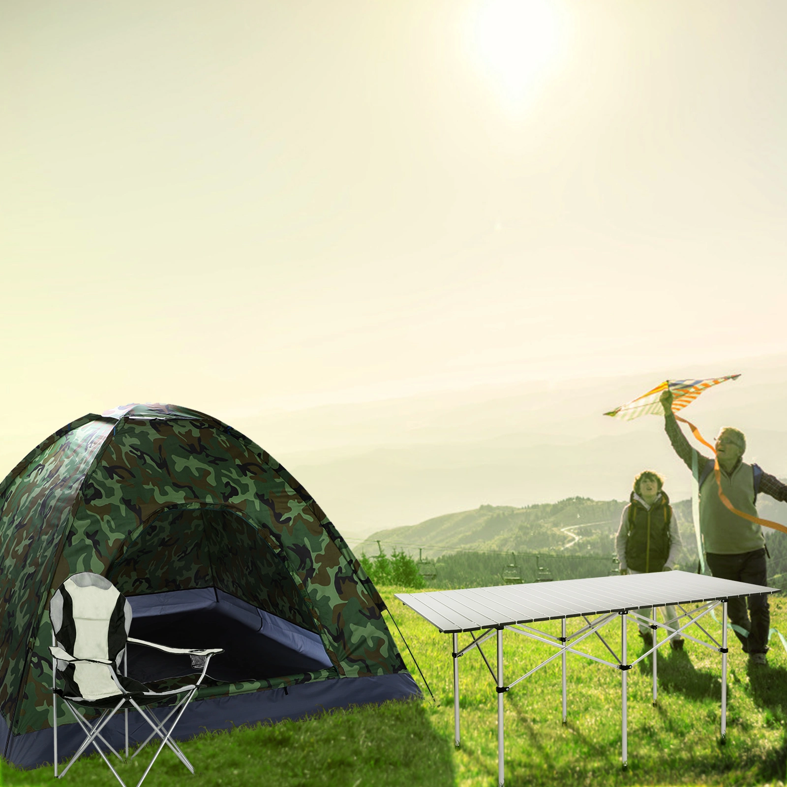 3-4 Person Camping Dome Tent Camouflage view 65