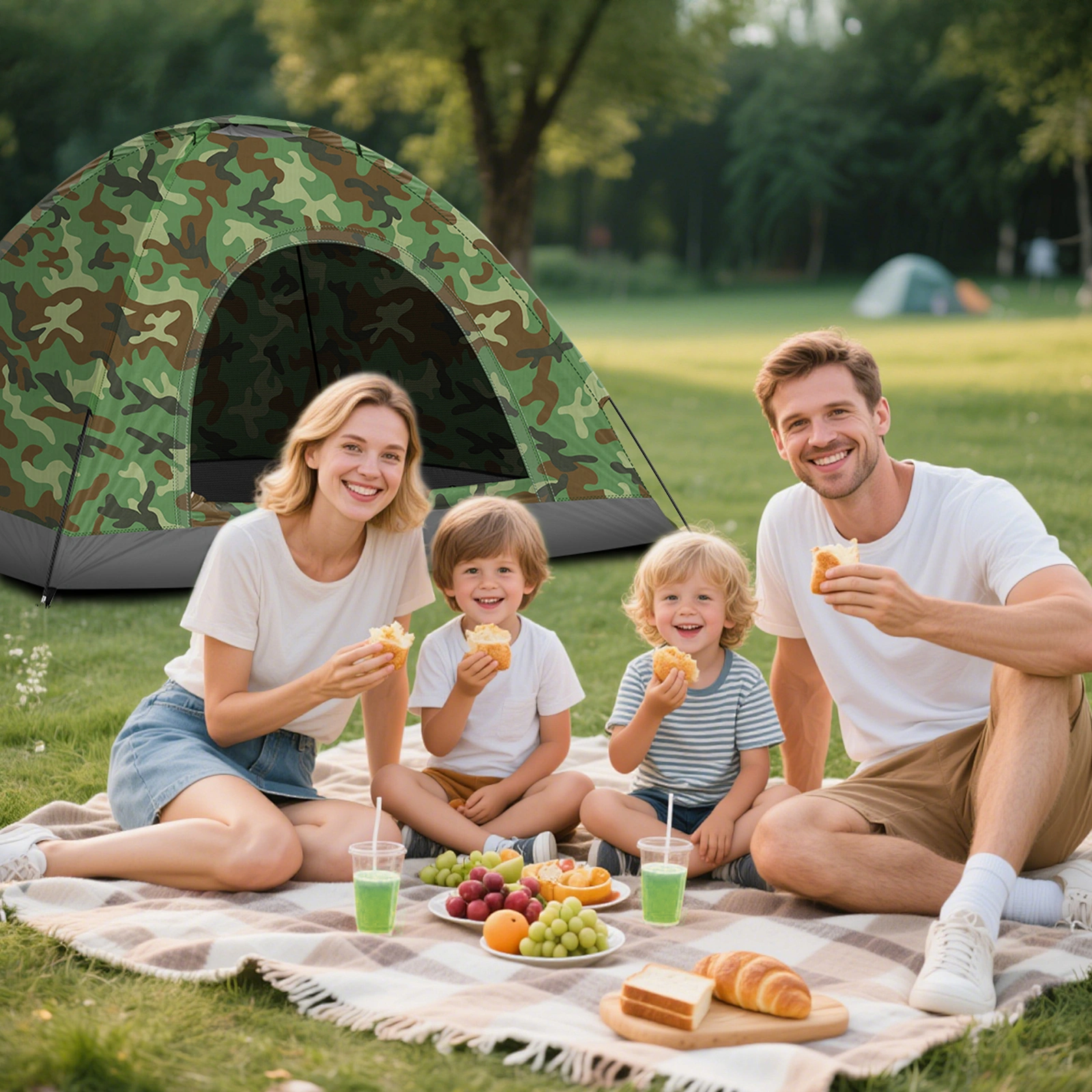 3-4 Person Camping Dome Tent Camouflage view 76