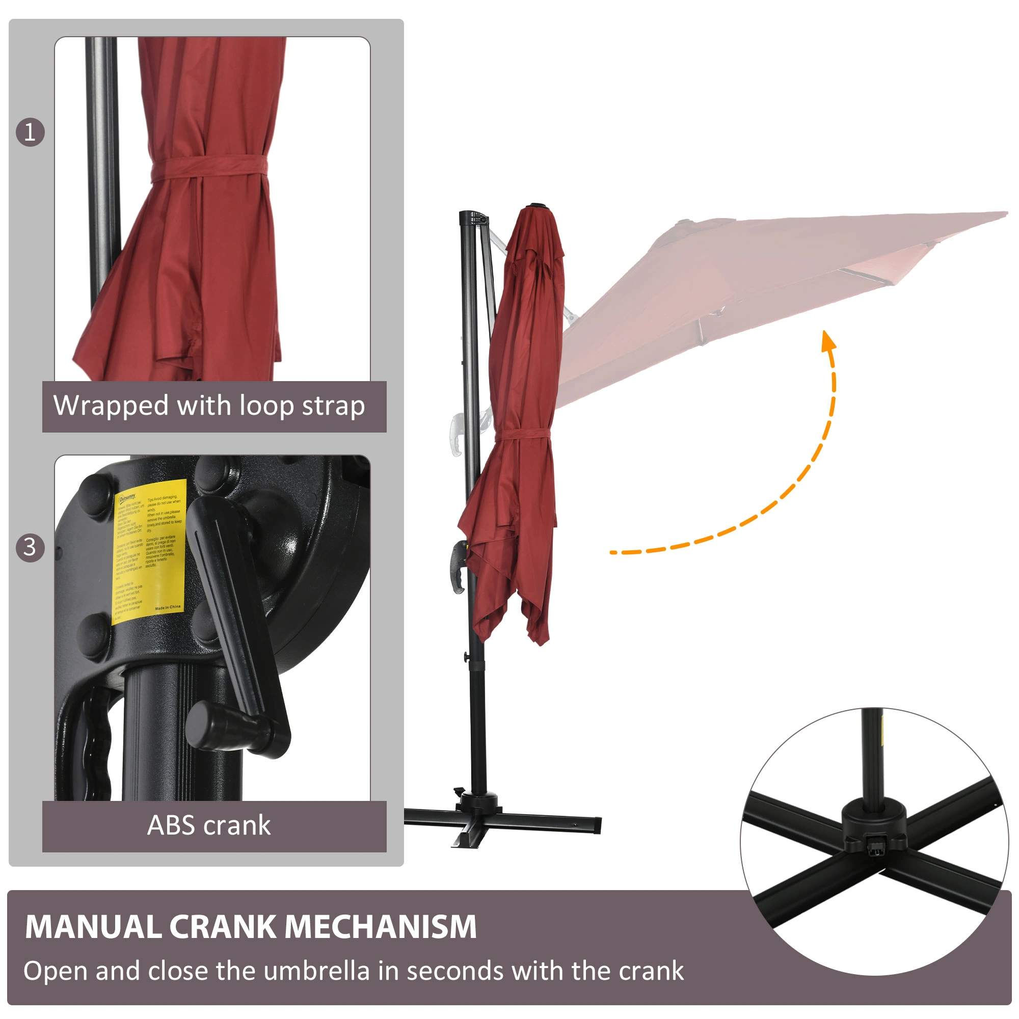 Stylish Wall Mount Umbrella Holder, Durable Steel Umbrella Stand Rack for Front Door, Bathroom, Office, Matte Black view 3