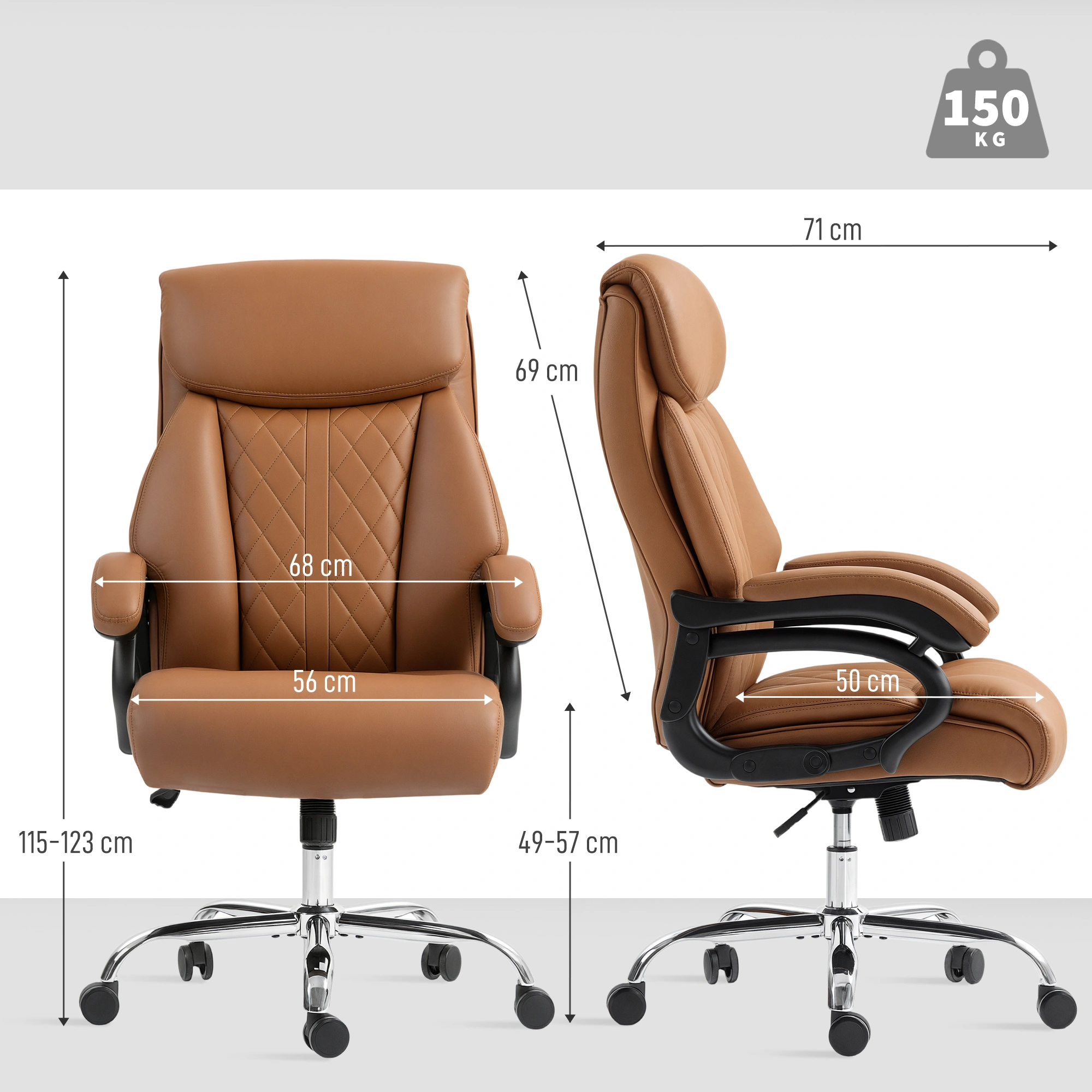 Massage Office Chair, Ergonomic High Back Swivel Chair with Lumbar Support view 4