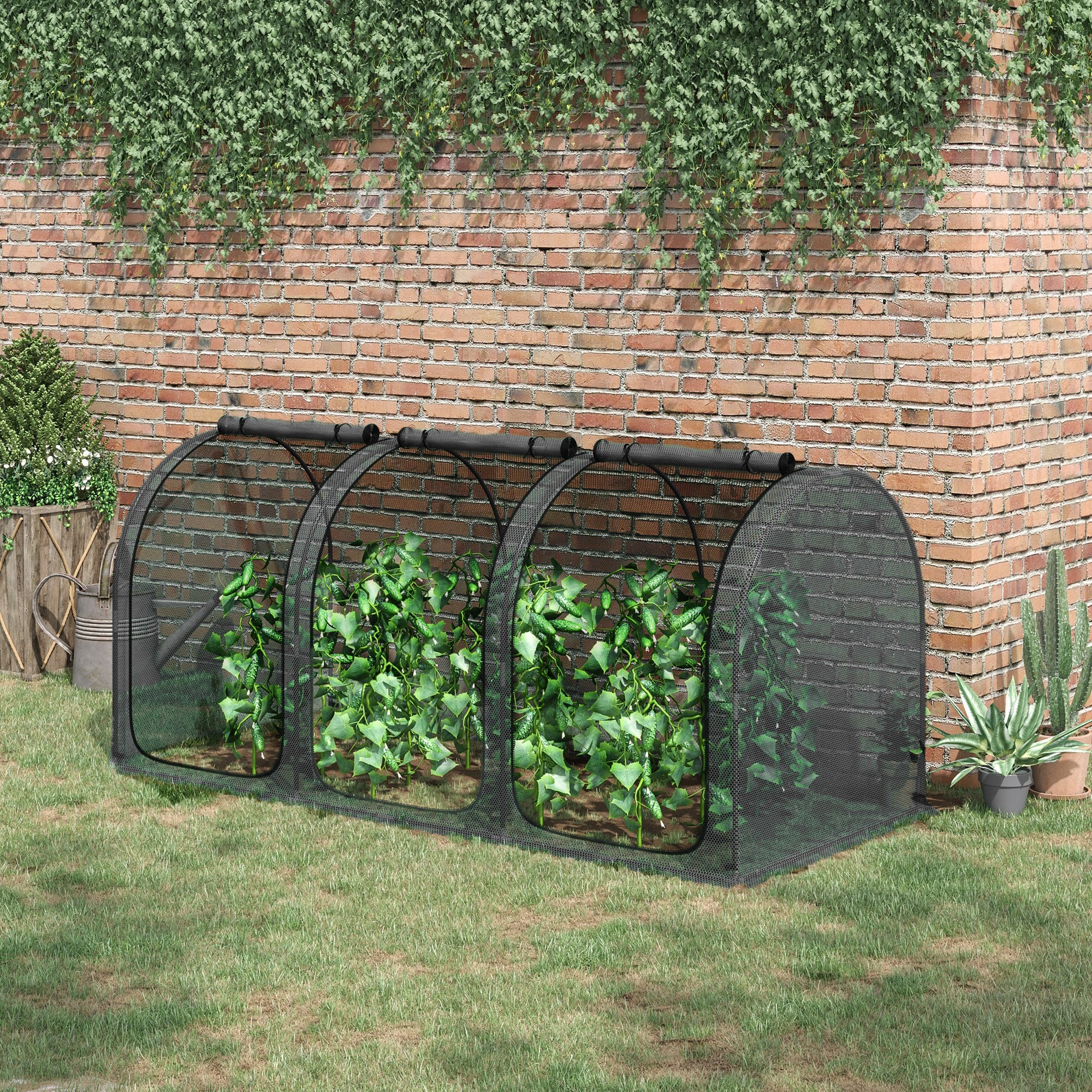 Crop Cage Garden Plant Protector Tent, Foldable Vegetable Cover for Outdoor Plants, Walk In Greenhouse Cage