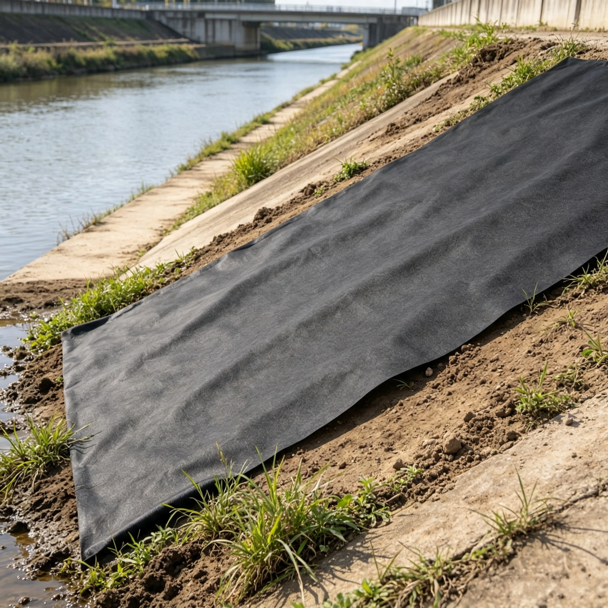 6x100FT Non-Woven Geotextile Fabric, Heavy Duty Weed Barrier Ground Cover for Driveway & French Drain view 5