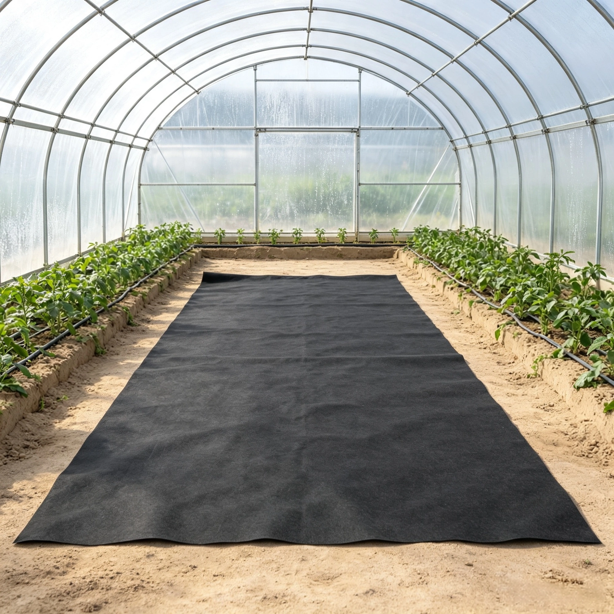 6x100FT Non-Woven Geotextile Fabric, Heavy Duty Weed Barrier Ground Cover for Driveway & French Drain view 6