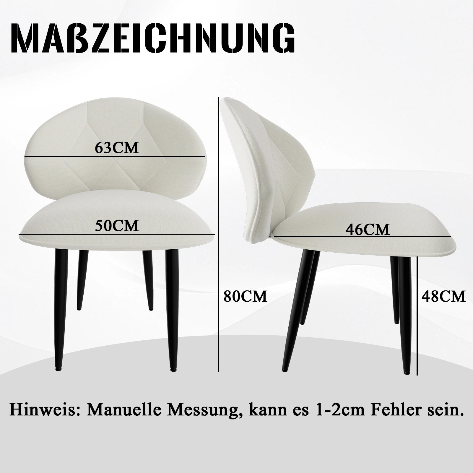 4-Pack Padded Dining Room Chairs, Modern Kitchen Chairs, Comfortable Wide Backrest Upholstered Dining Chair Set with Metal Legs view 2