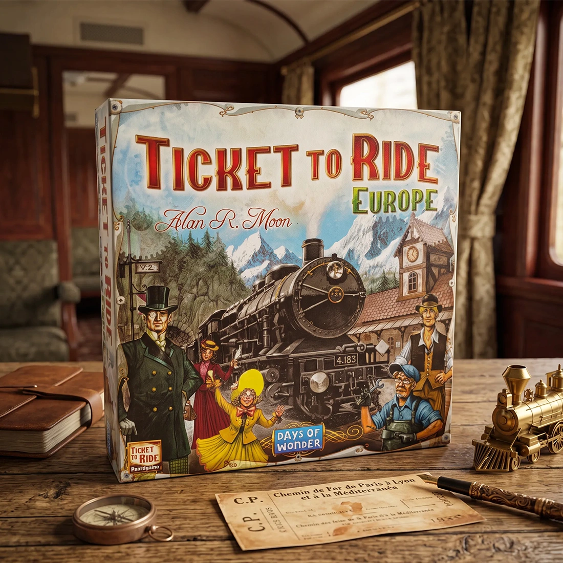Days of Wonder Ticket to Ride Europe Board Game - Family Strategy Card Game for 2-5 Players