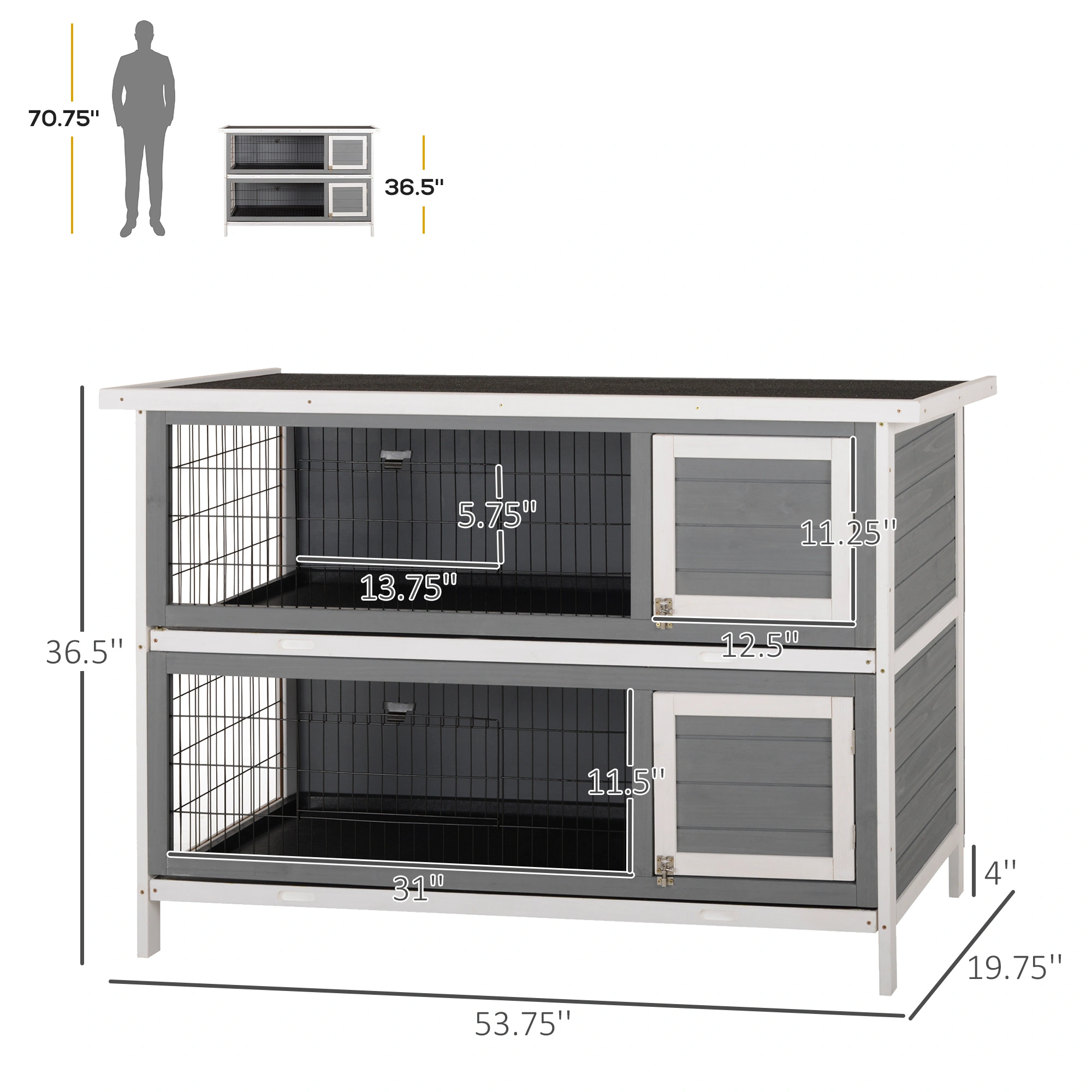 Heavy Duty Small Animal Playpen Cage Metal Exercise Pen for Rabbits Guinea Pigs Hamsters, Adjustable Floor Panel Fencing view 2