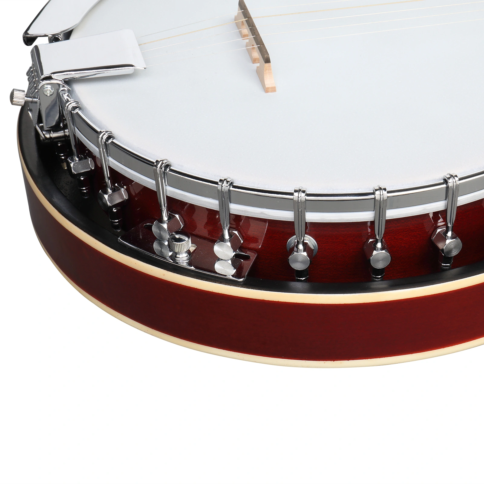 Full Size 5 String Right Handed Banjos Set with Closed Solid Sapele Back & Premium Mahogany Neck and Premium Accessories view 11