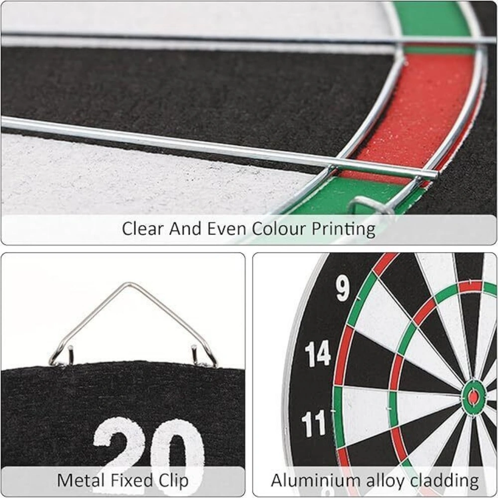 Full Size 17 Inch Dartboard Set with 6 Darts, Family Dart Board Game for Adults & Kids, Christmas Gift view 2