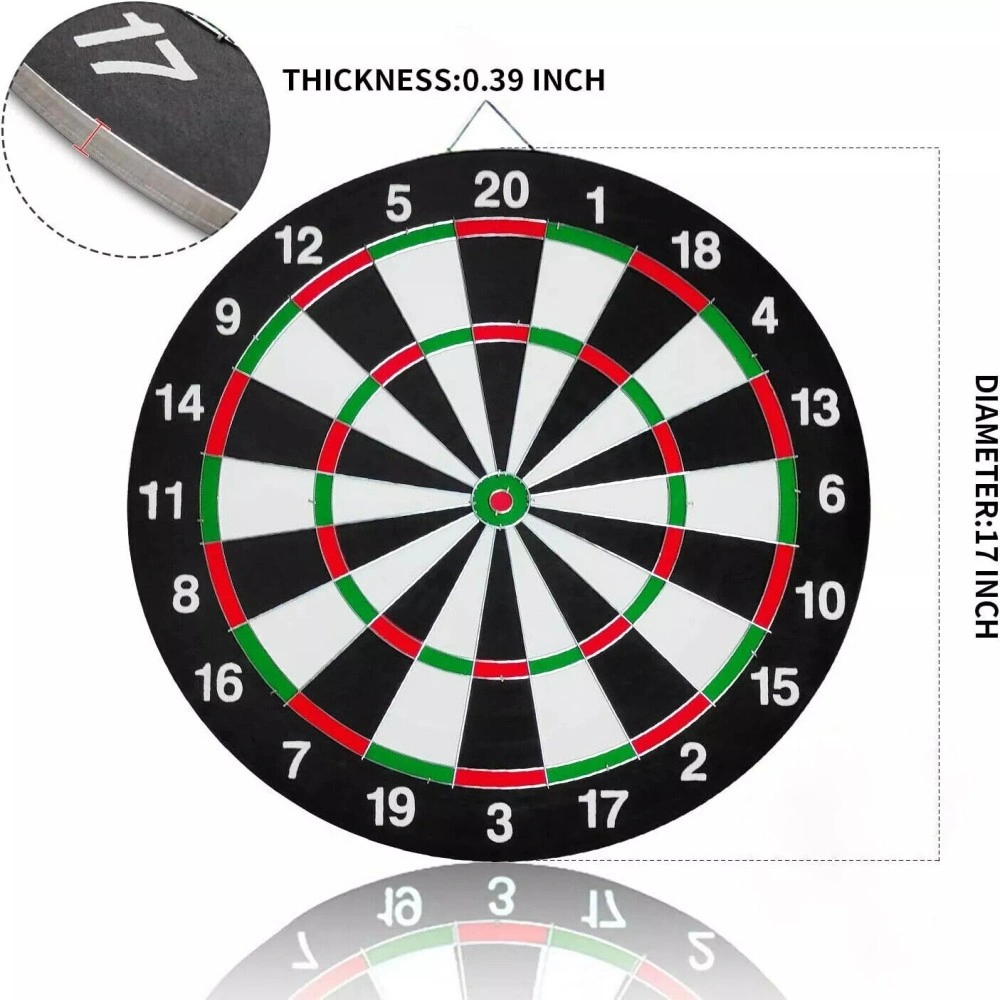 Full Size 17 Inch Dartboard Set with 6 Darts, Family Dart Board Game for Adults & Kids, Christmas Gift view 6