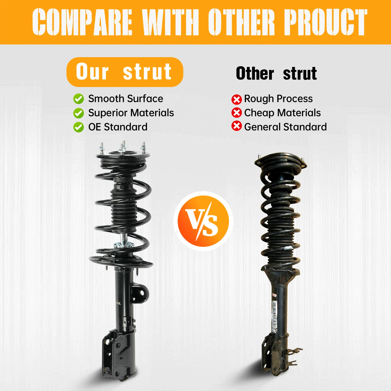 For Ford Explorer 2013-19 FWD Front Complete Struts w/Coil Spring Assembly Shock view 17