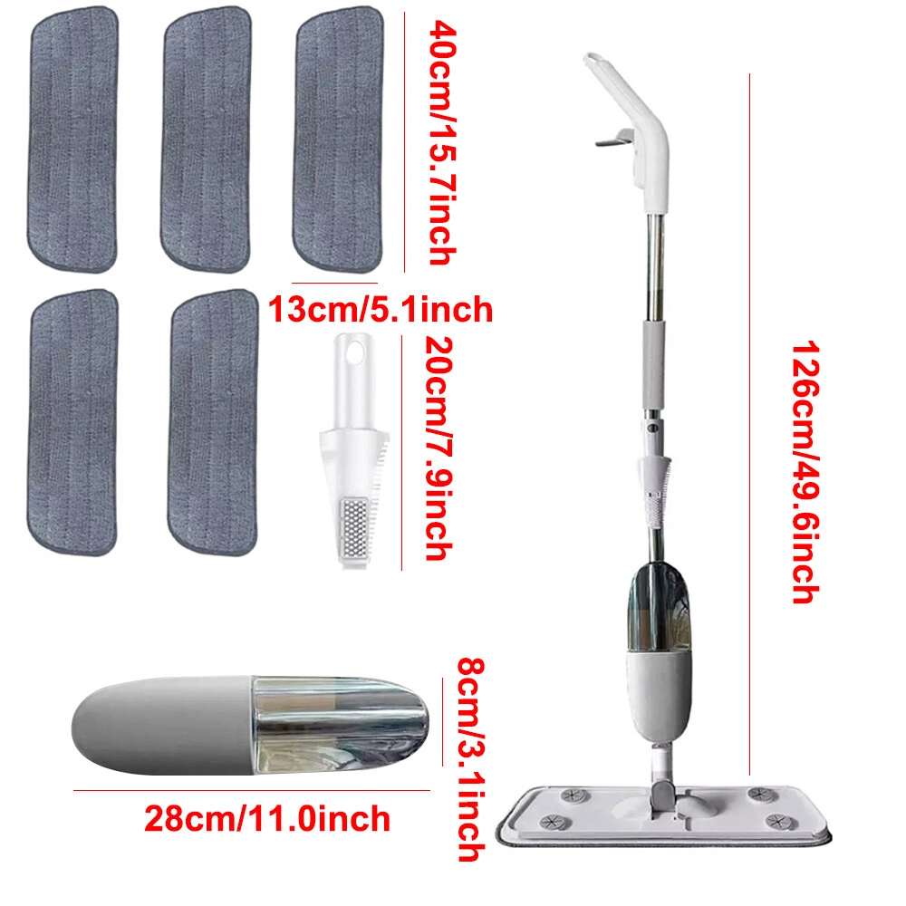 550ml Spray Mop for Floor Cleaning with 5 Reusable Microfibre Pads & Refillable Water Tank view 2