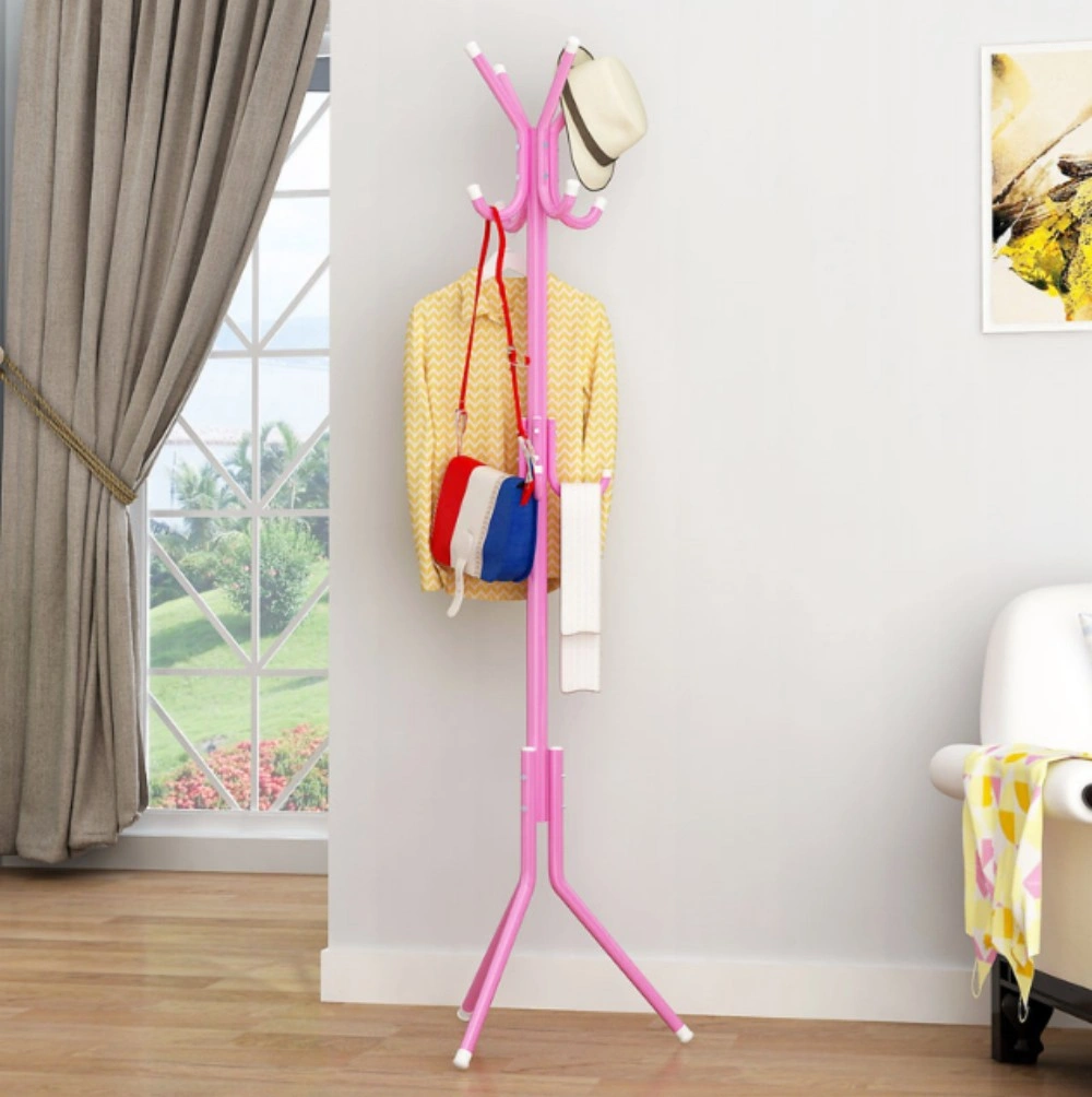 Floor Standing Coat Stand Rack with Hooks - Hat Jacket Umbrella Tree Hanger for UK Home