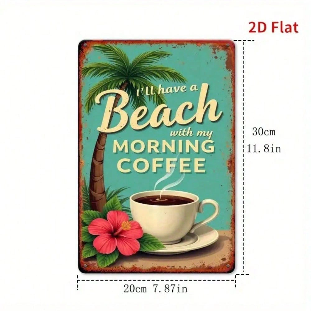 CIFbuy 8x12 Inch ( 20.3x30.5cm) Vintage Retro Aluminum Sign for Kitchen (TikTok, temu pick-up service) view 3