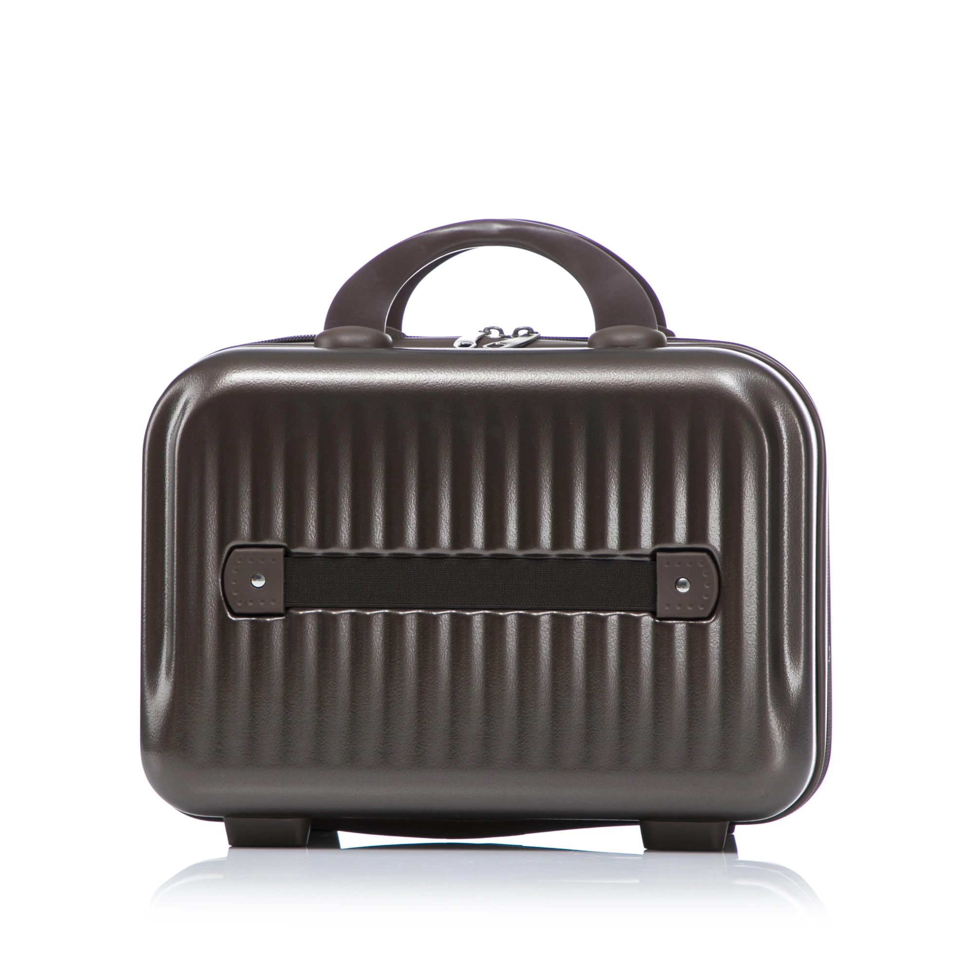 14" & 20" ABS Spinner Luggage Set, 2-Piece Hardside Suitcase with Combo Lock, Front Opening, 14" Cosmetic Case, Brown view 24