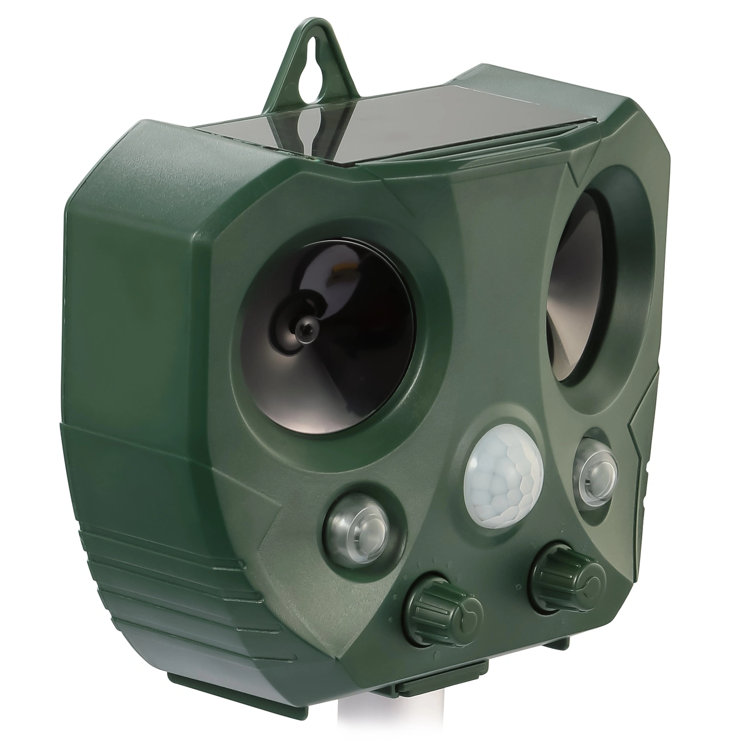 Upgraded Ultrasonic Animal Repeller, Solar Powered Pest Deterrent with PIR Motion Sensor, LED Flashing Light, IPX6 Waterproof, Dual Speakers 5000 Sq.ft Coverage, Repel Cat Dog Squirrel Raccoon Deer for Yard Garden view 8