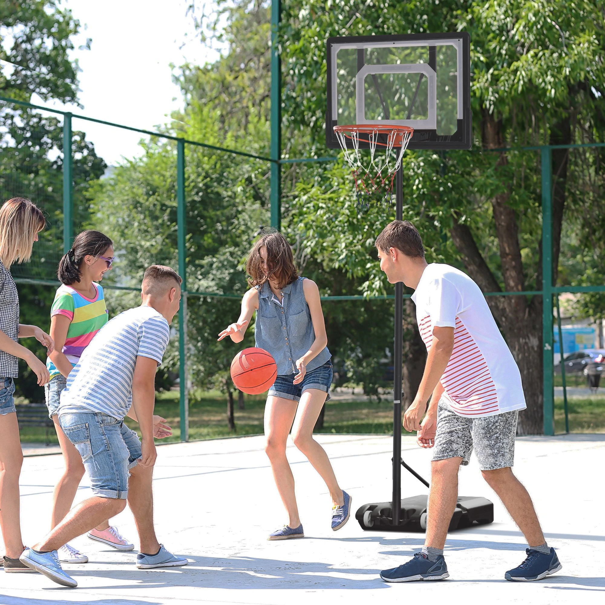 Kids Basketball Hoop Adjustable Height Indoor Outdoor Play Set with Backboard & Net for Toddlers Boys Girls Ages 3-8 Years